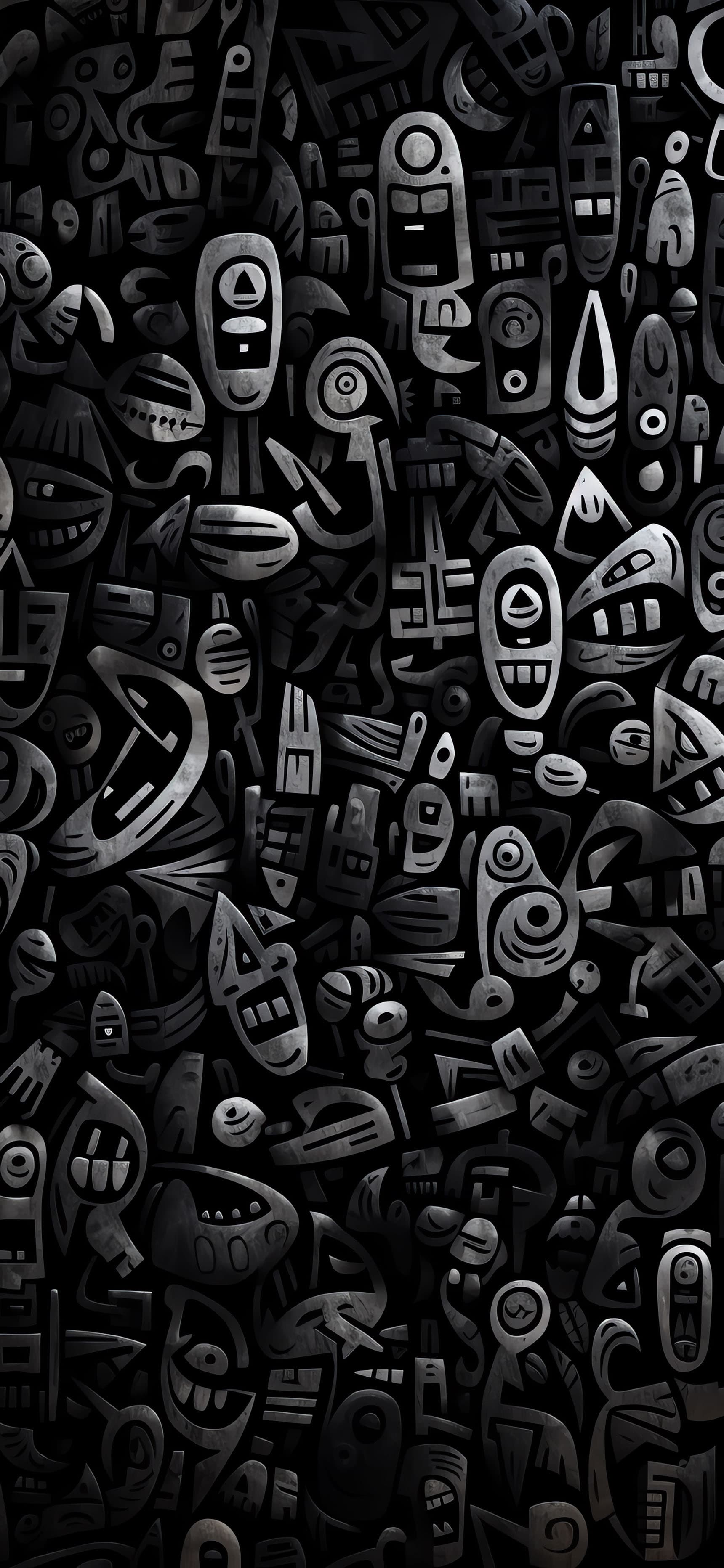 Abstract Dark Graffiti - Pro phone wallpaper