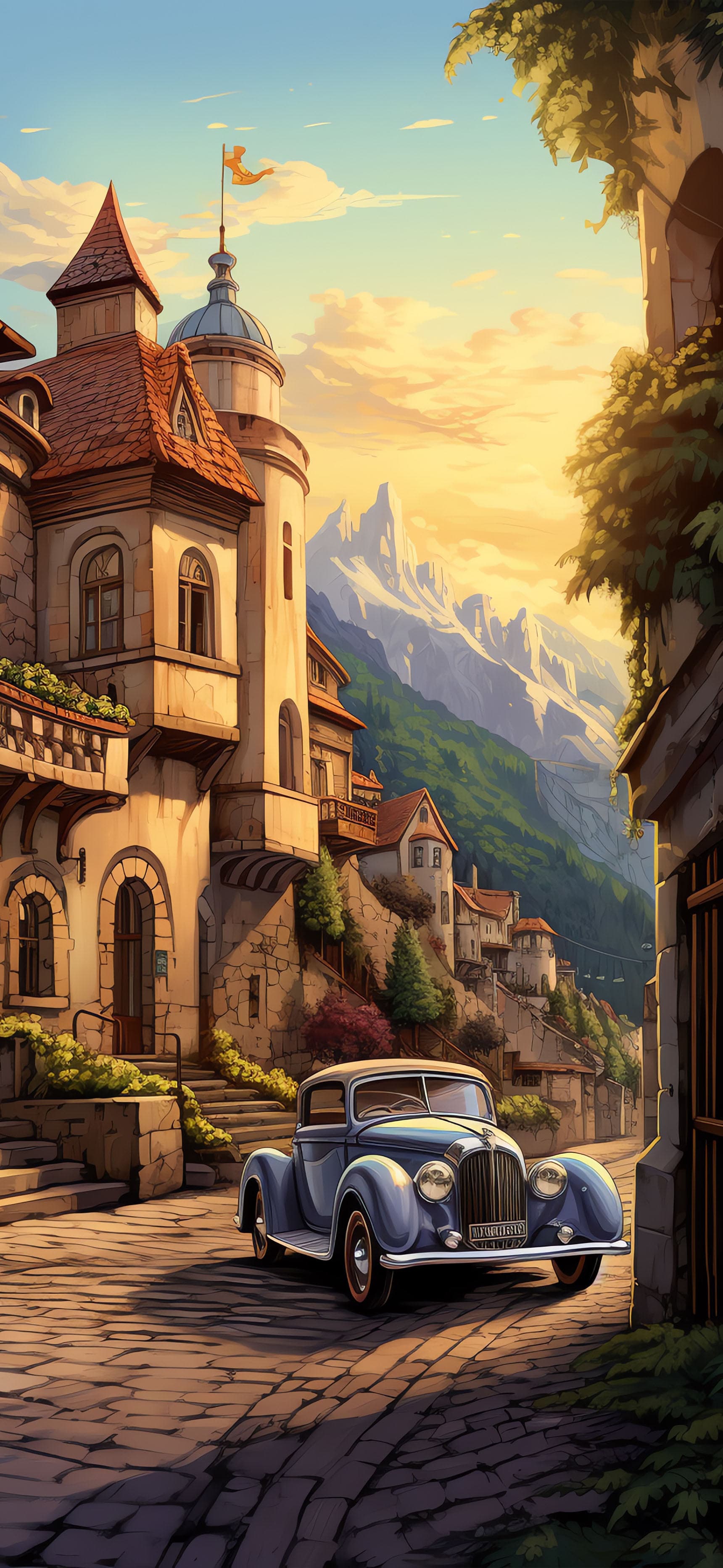 Quaint Village Vista - Pro phone wallpaper