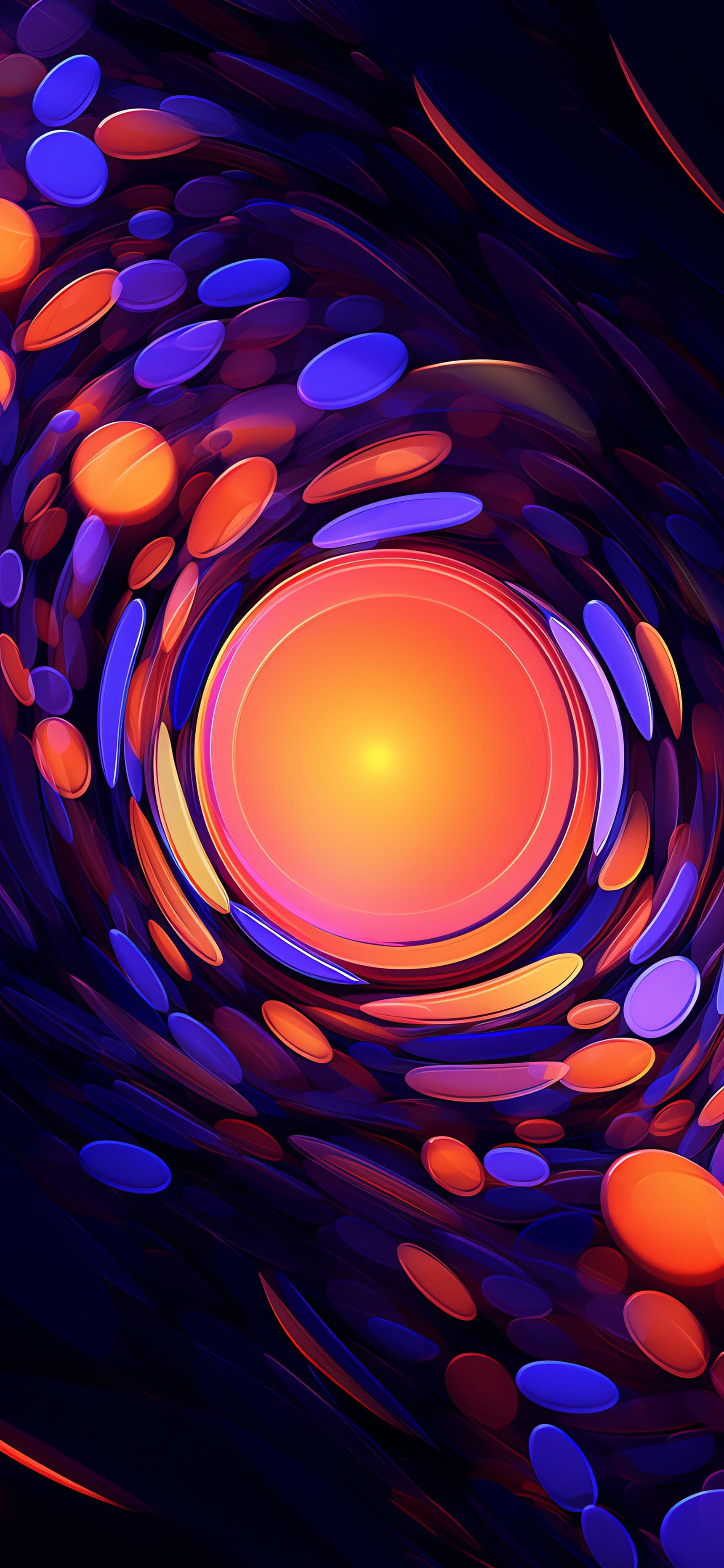 Cosmic Particle Swirl - Pro phone wallpaper