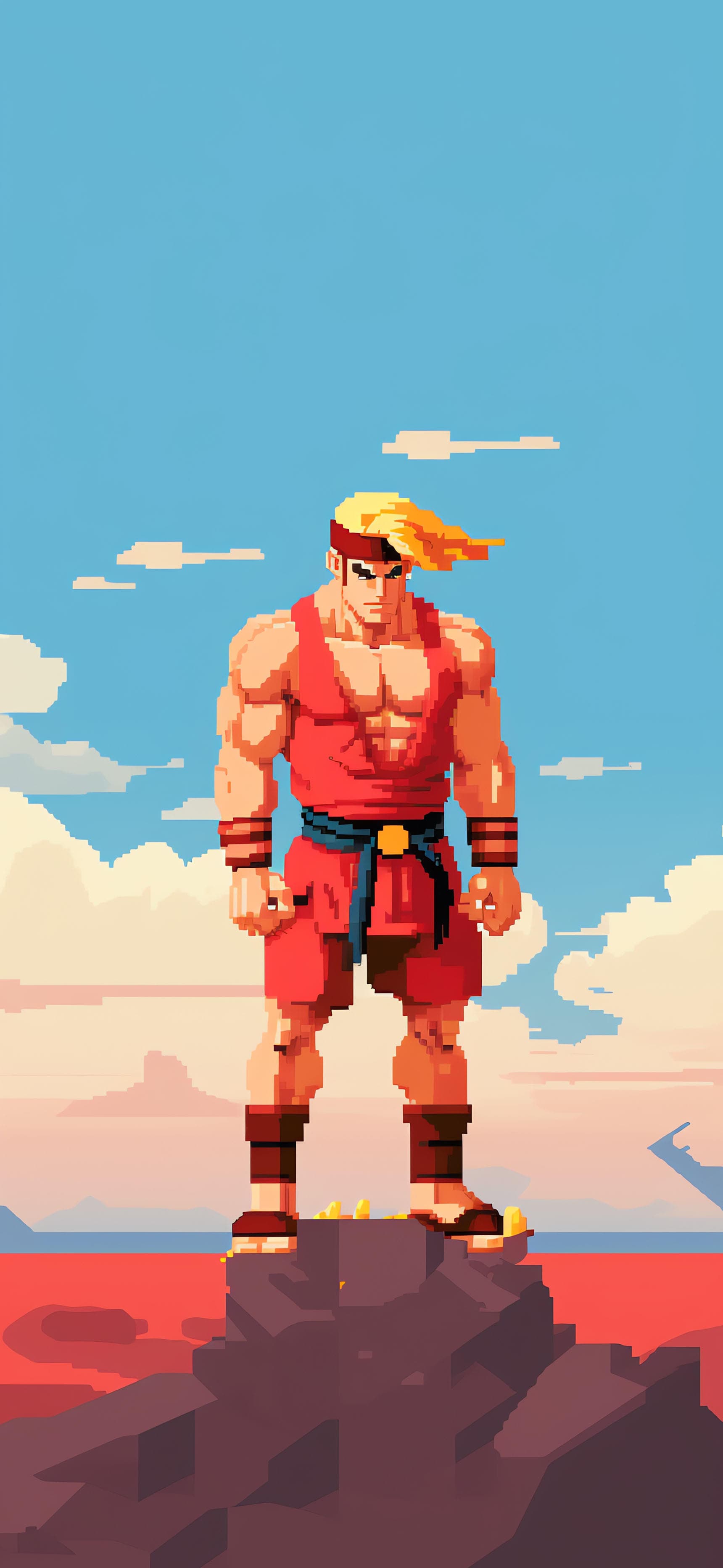 Pixelated Hero - Pro phone wallpaper