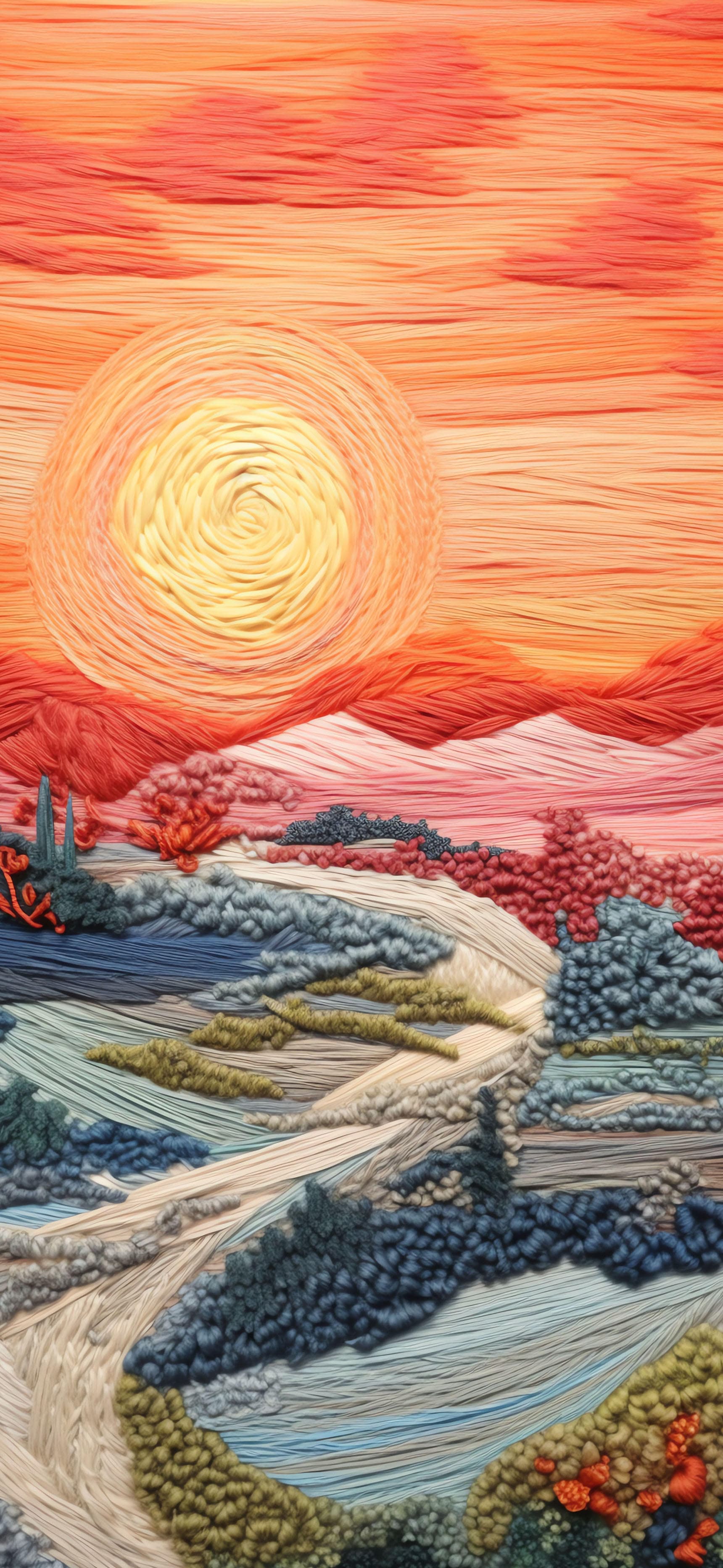 Textured Landscape Art - Pro phone wallpaper