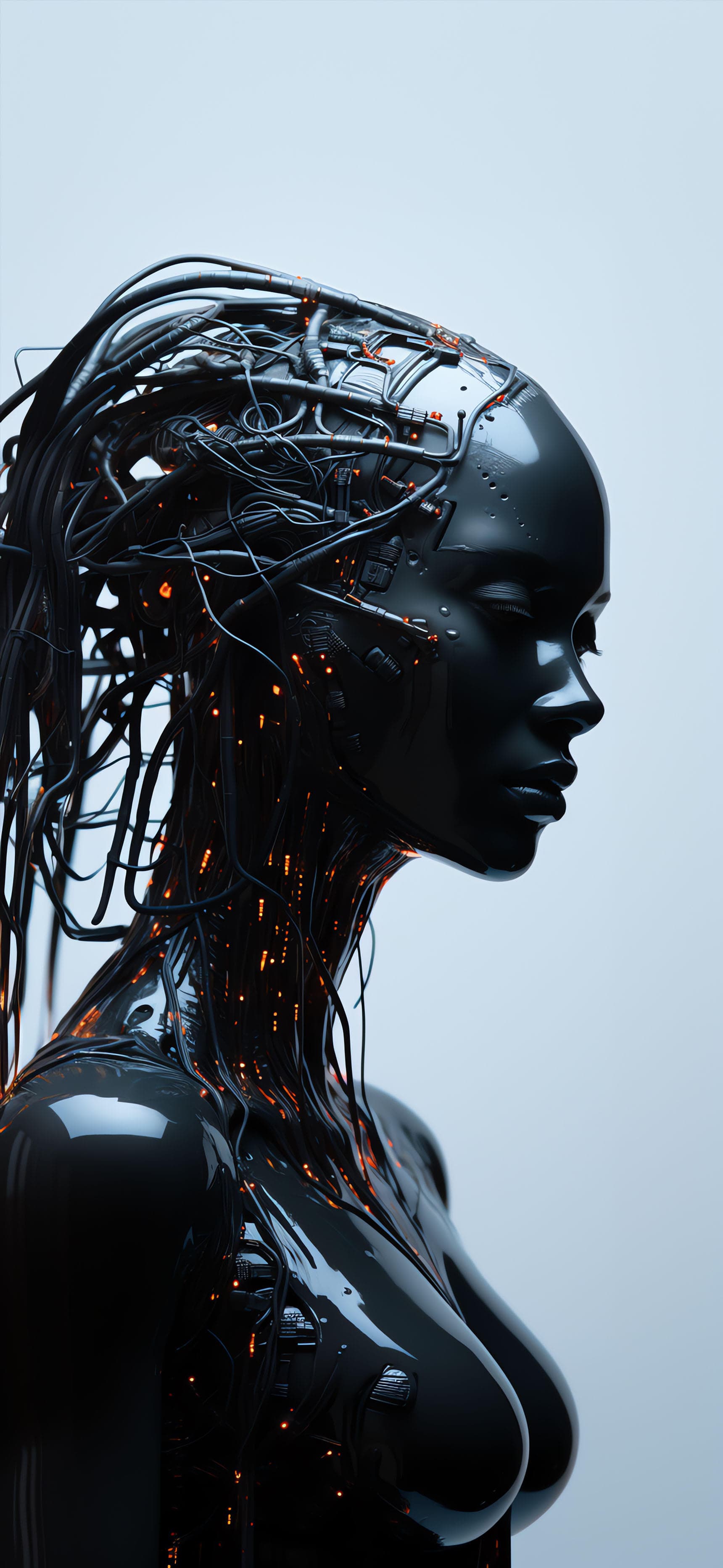 Cybernetic Beauty - Pro phone wallpaper