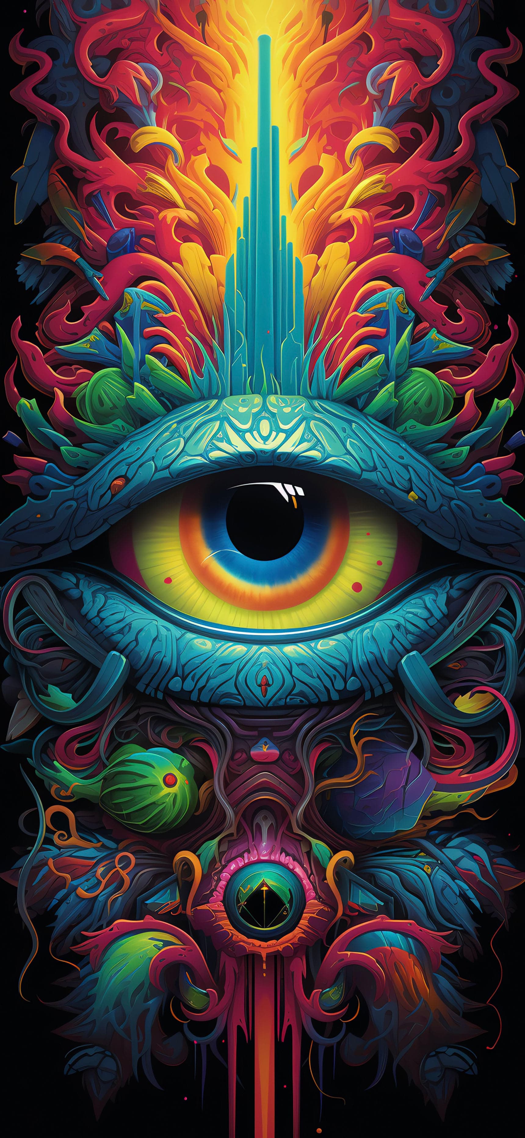 Psychedelic Eye Art - Pro phone wallpaper