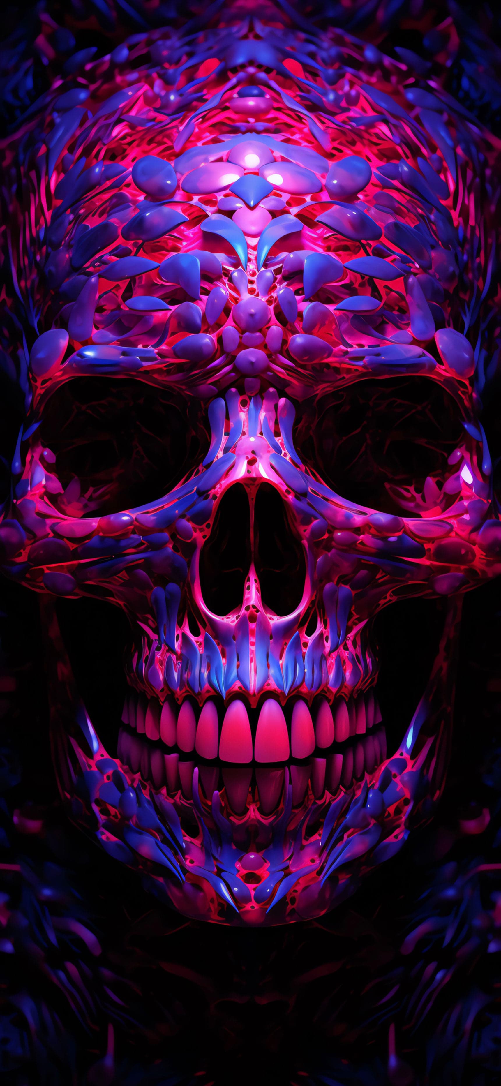 Neon Skull - Pro phone wallpaper