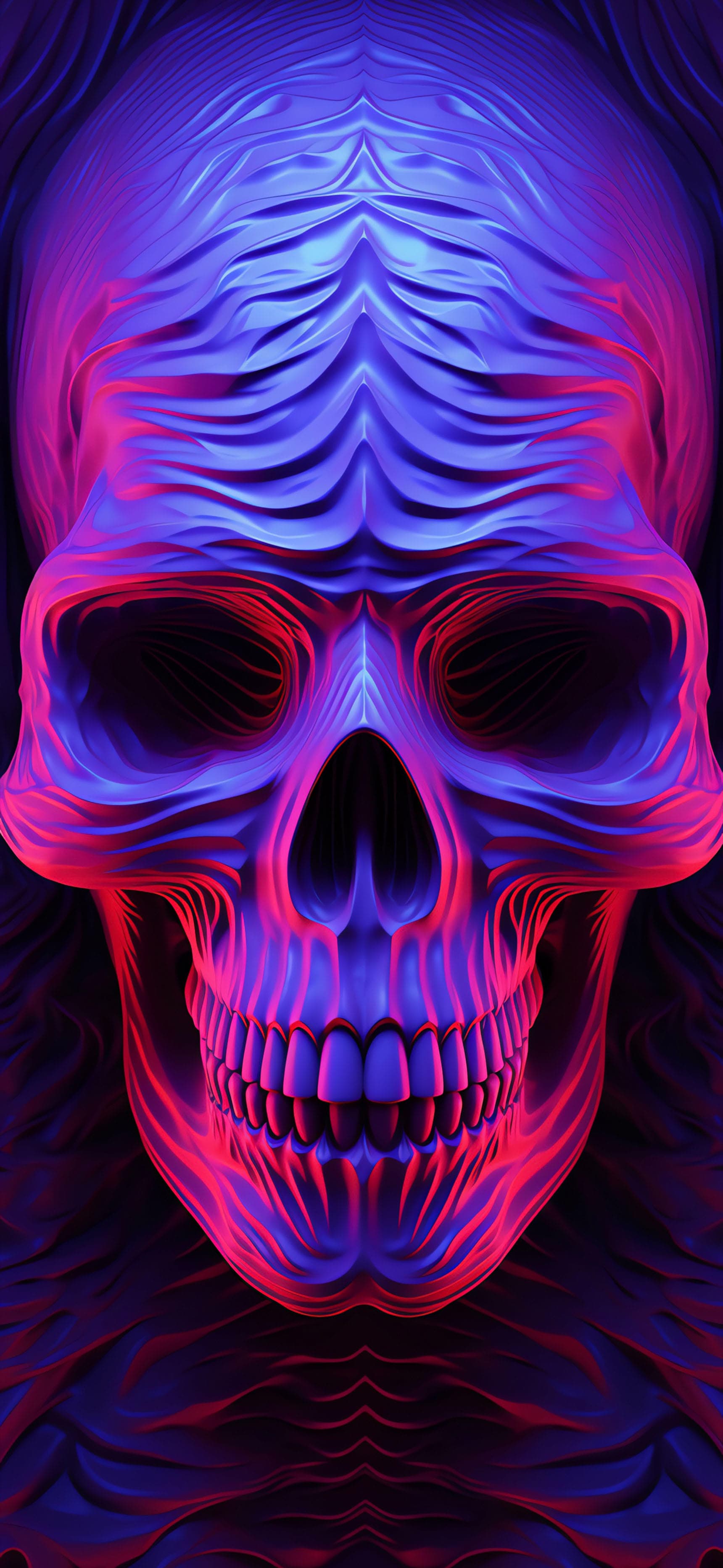 Neon Skull Art - Pro phone wallpaper