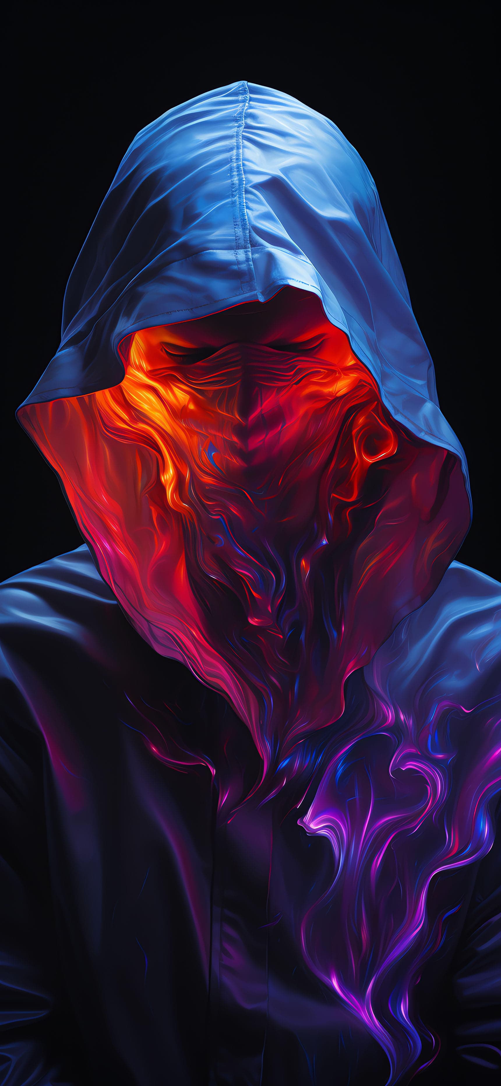 Inferno Hooded Figure - Pro phone wallpaper