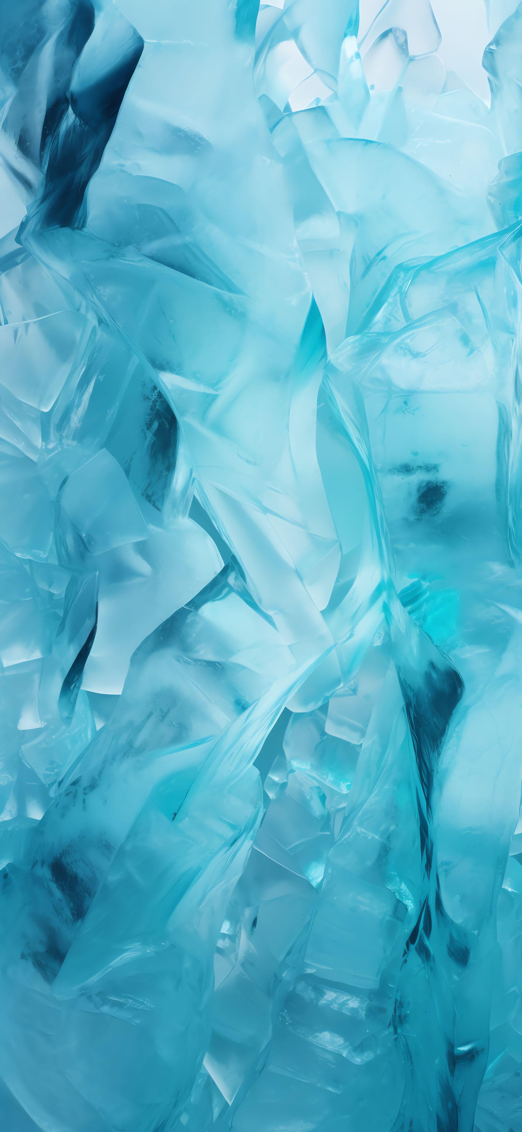 Aqua Ice Shards - Pro phone wallpaper