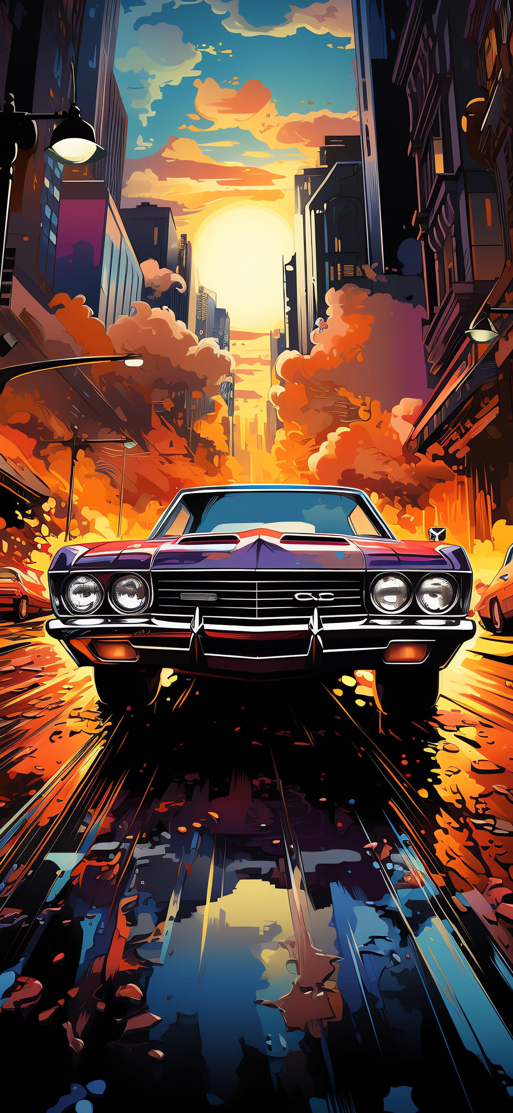 Sunset Ride Skyline - Pro phone wallpaper