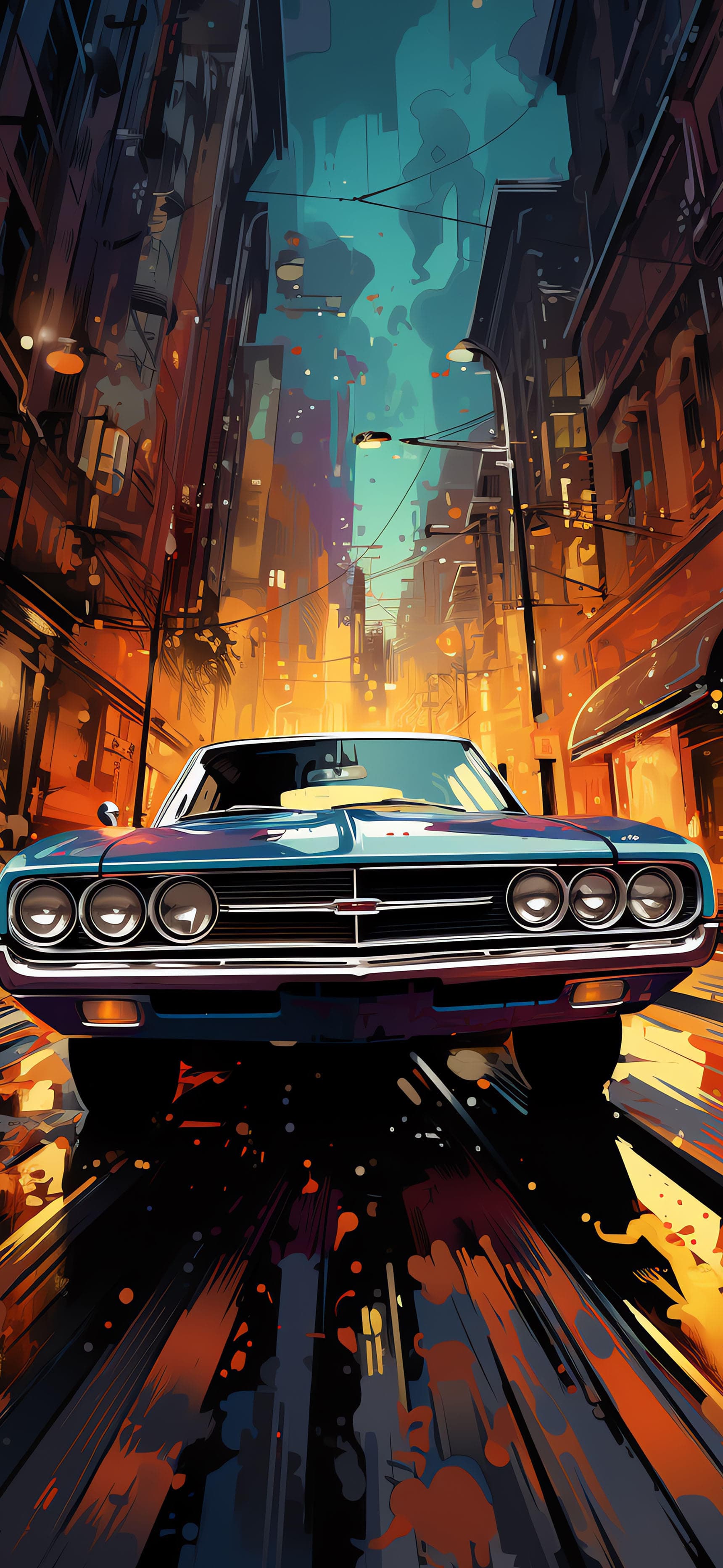 Urban Carscape Blues - Pro phone wallpaper