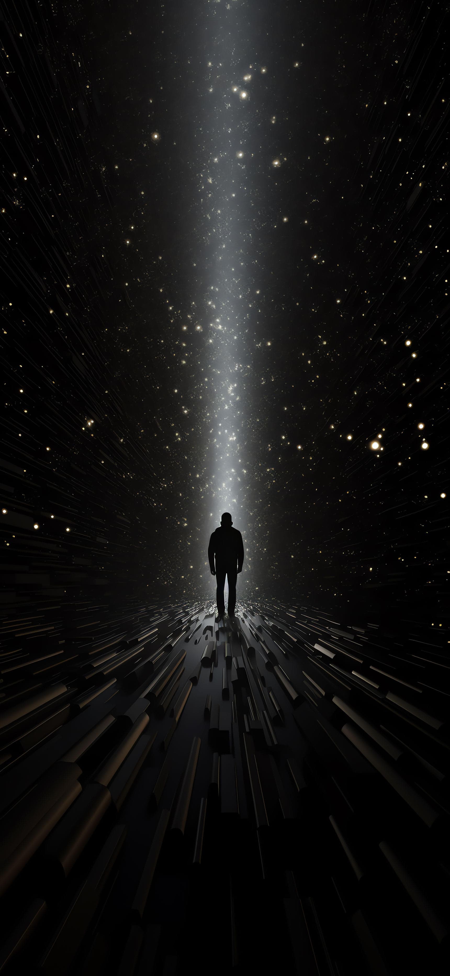 Starlight Silhouette Journey - Pro phone wallpaper