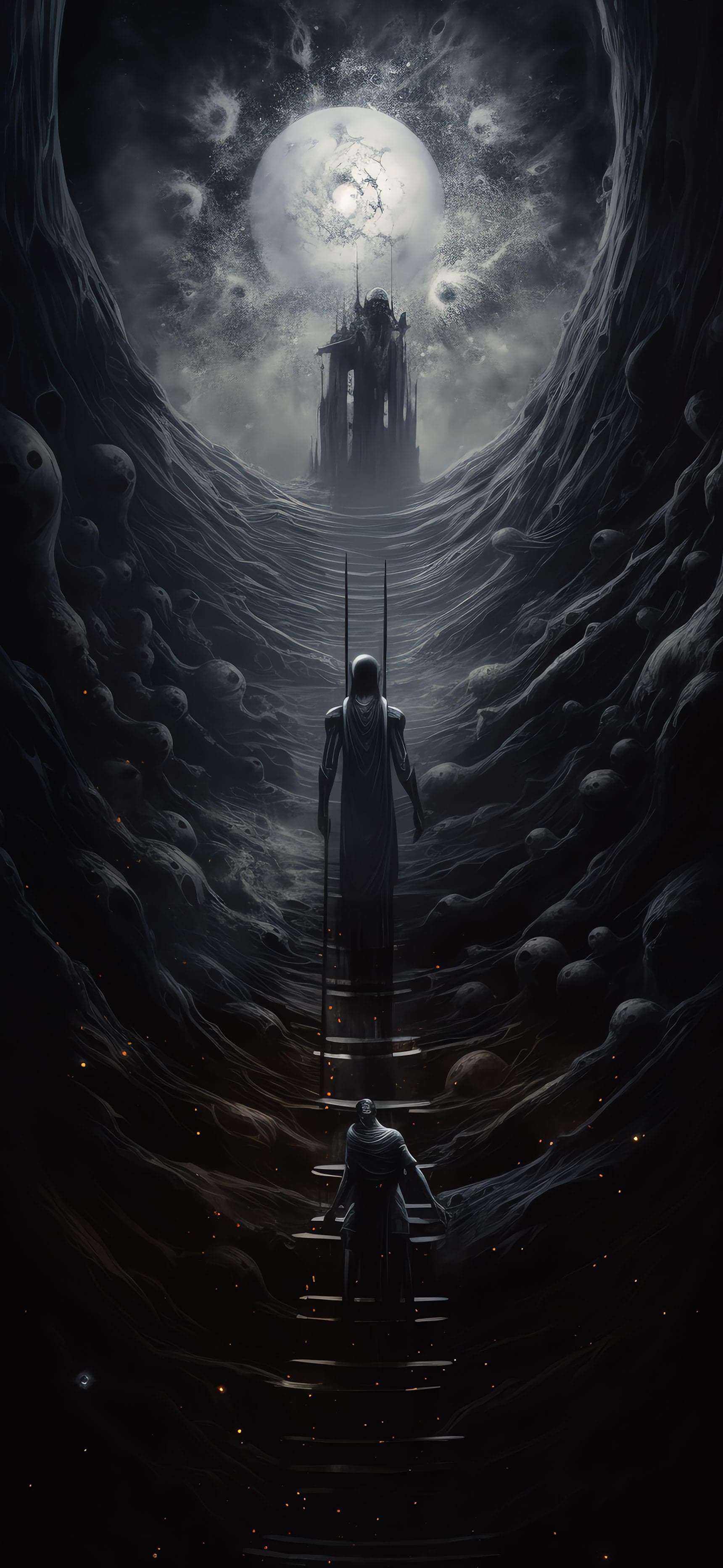 Dark Descent Castle - Pro phone wallpaper