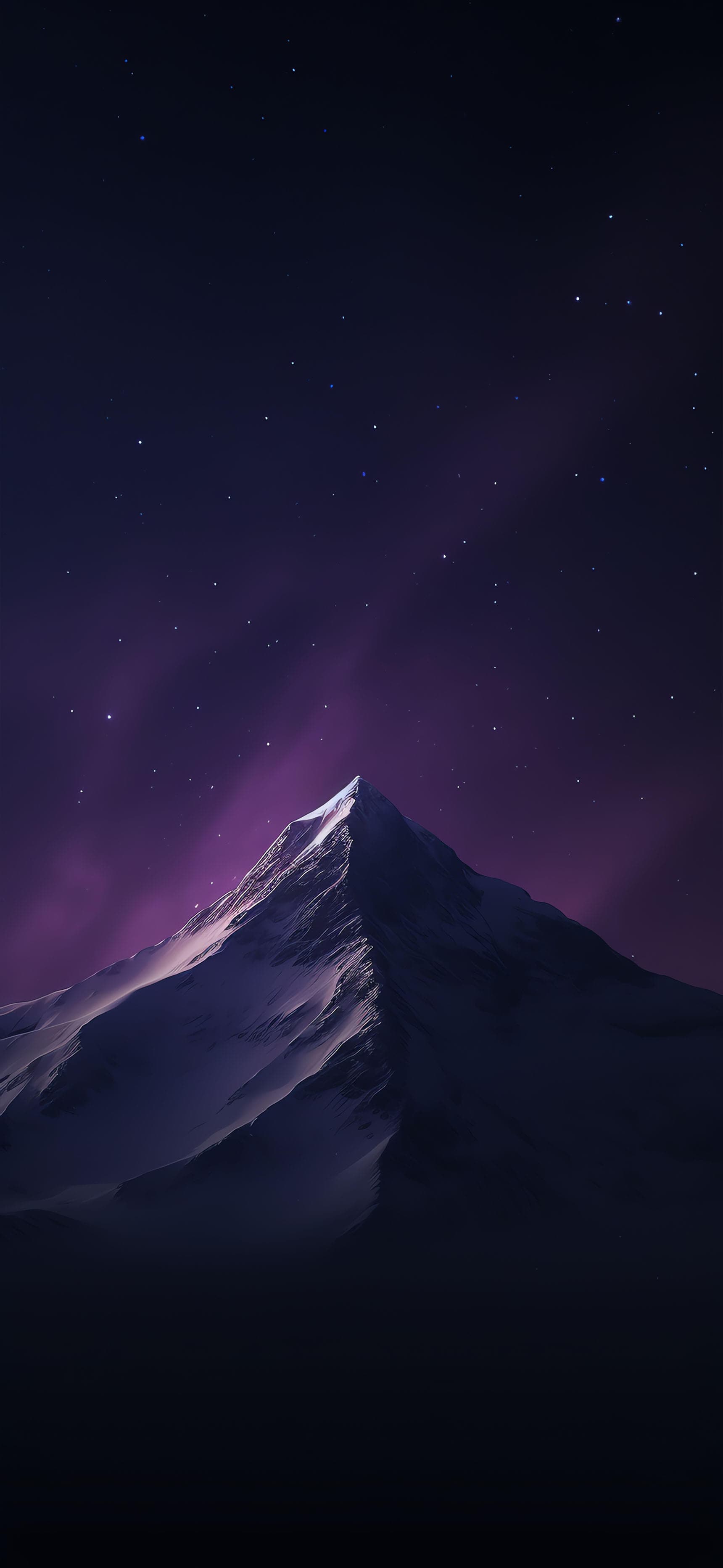Starry Mountain Night - Pro phone wallpaper