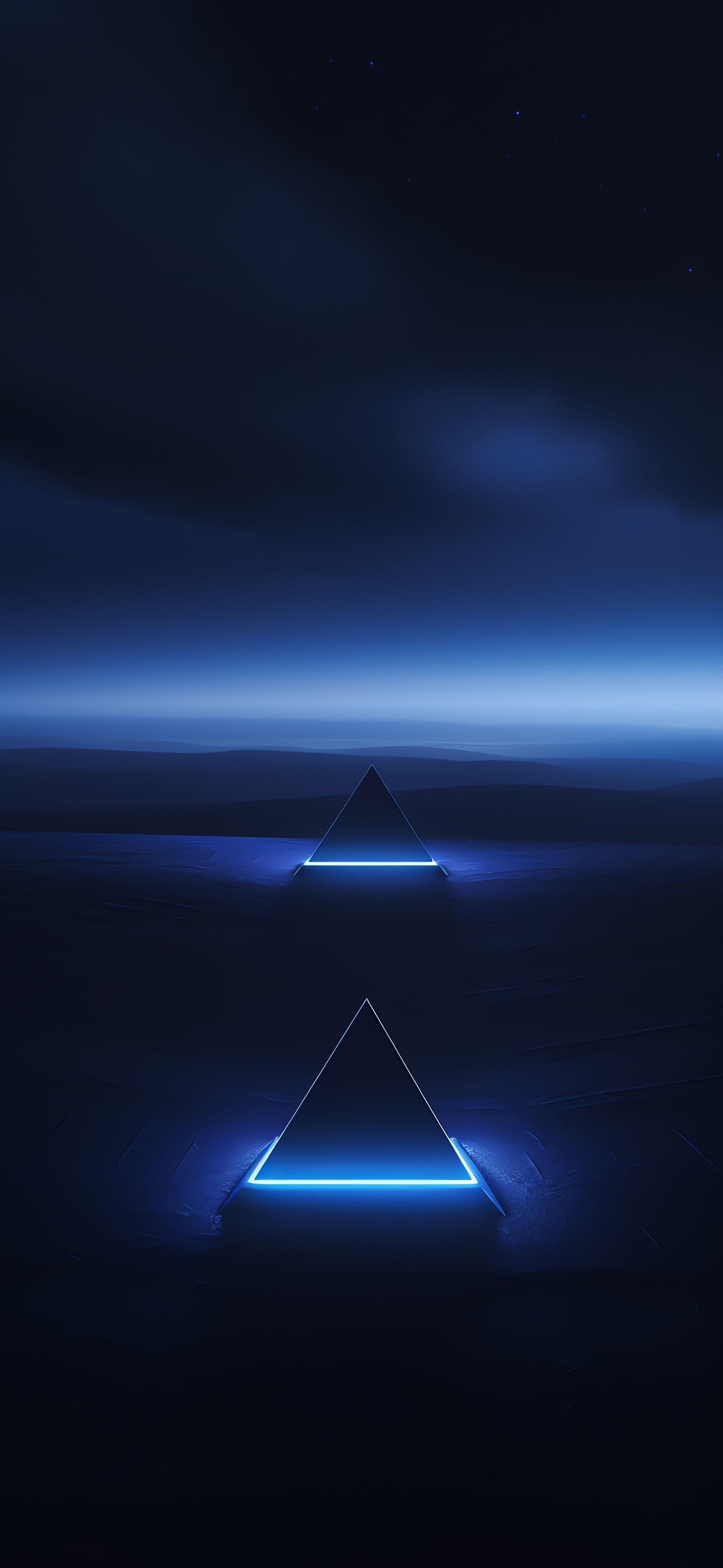 Geometric Blue Horizon - Pro phone wallpaper