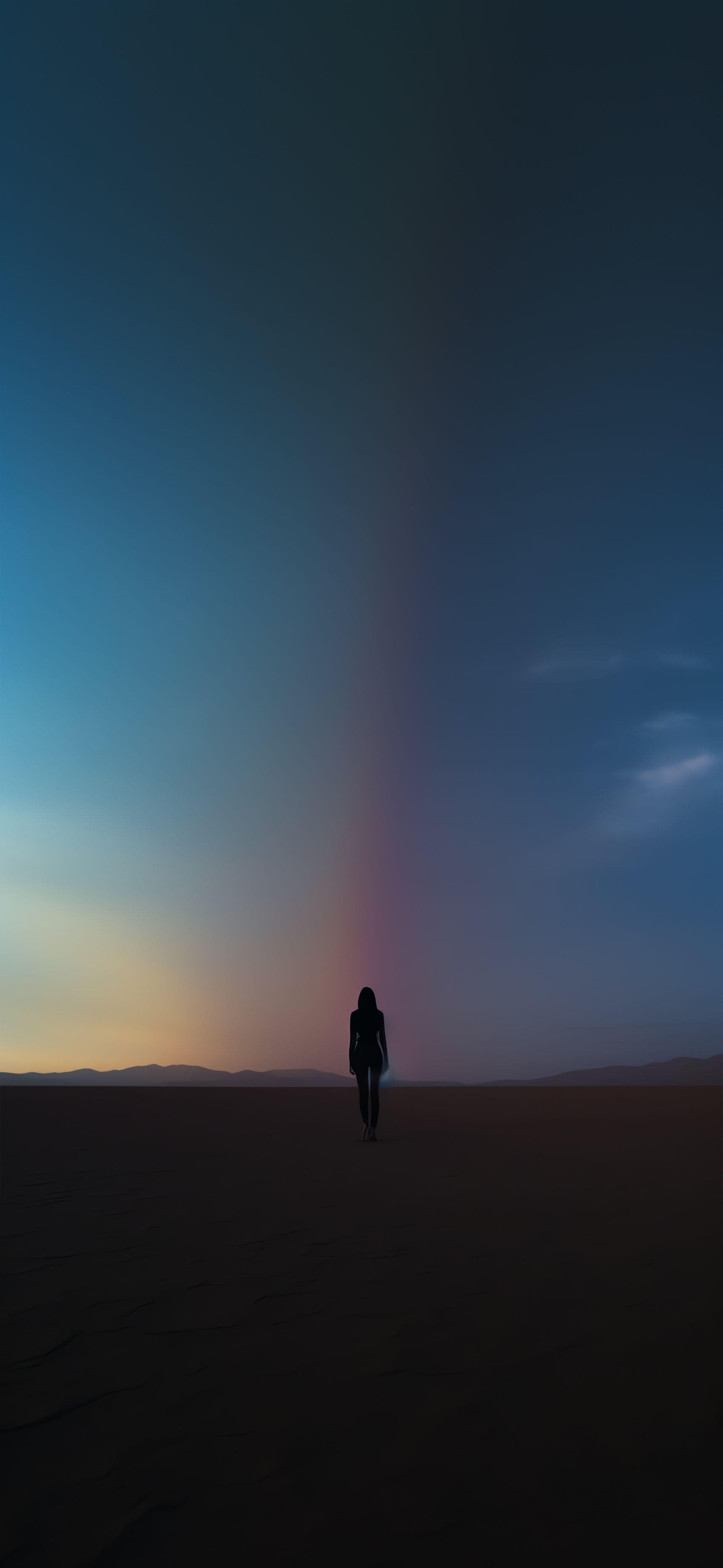 Solitary Desert Wanderer - Pro phone wallpaper