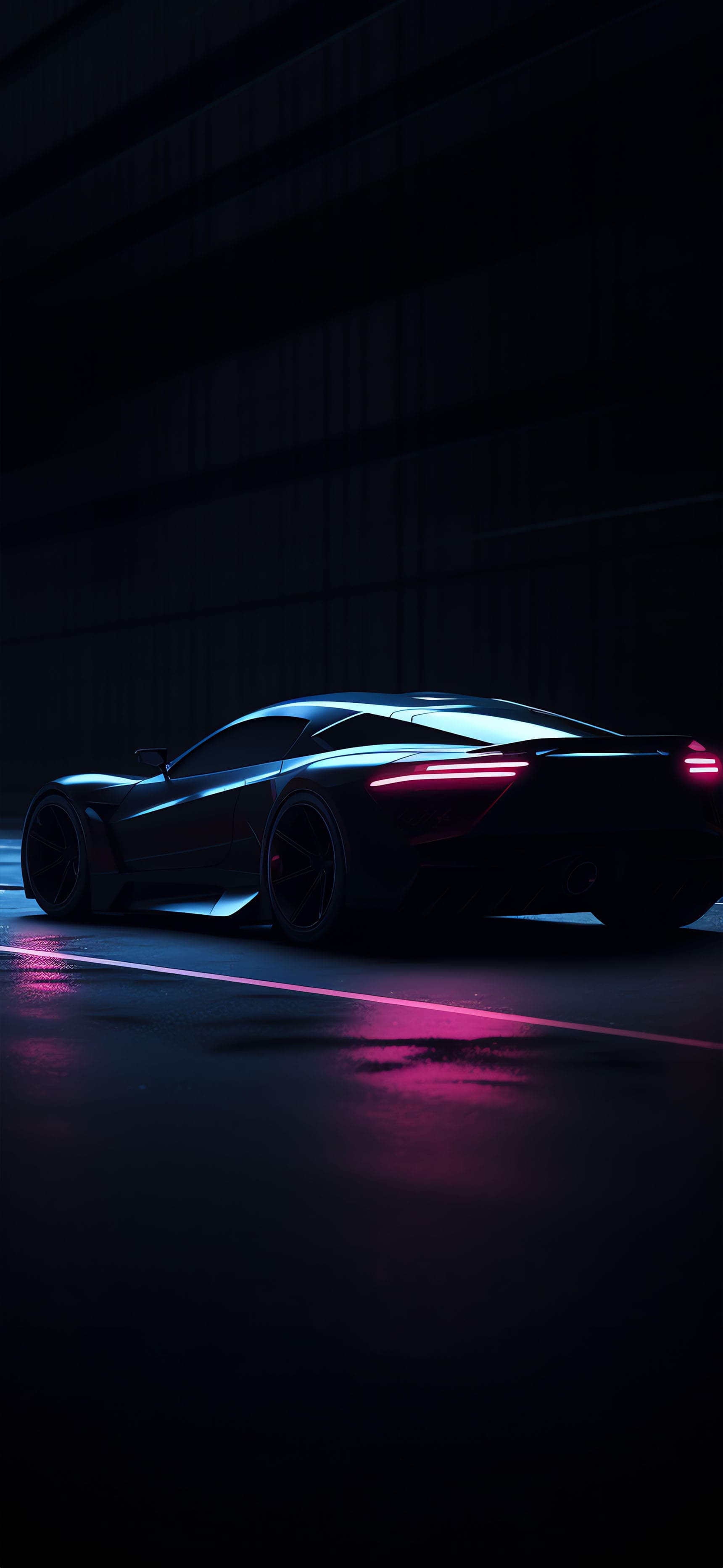Neon Car Noir - Pro phone wallpaper