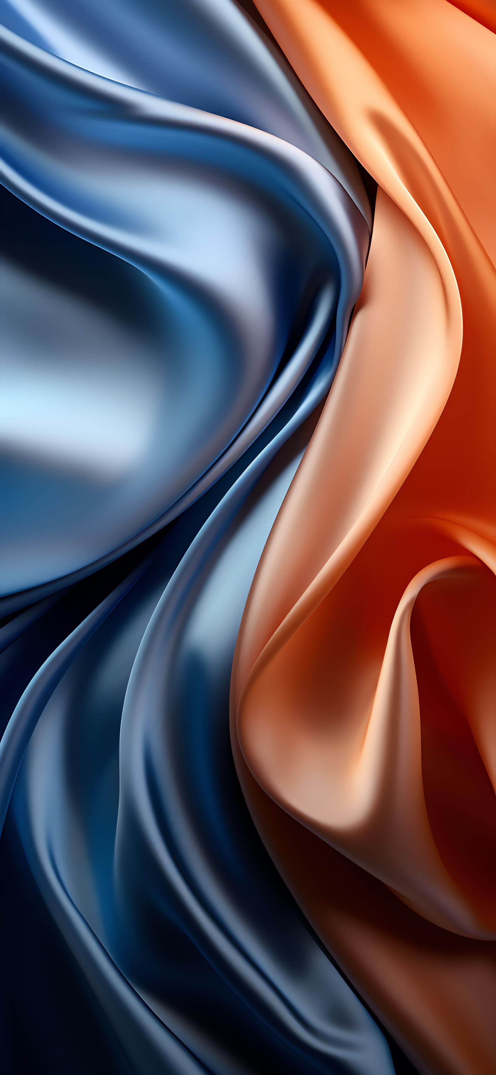Silken Blue Orange - Pro phone wallpaper