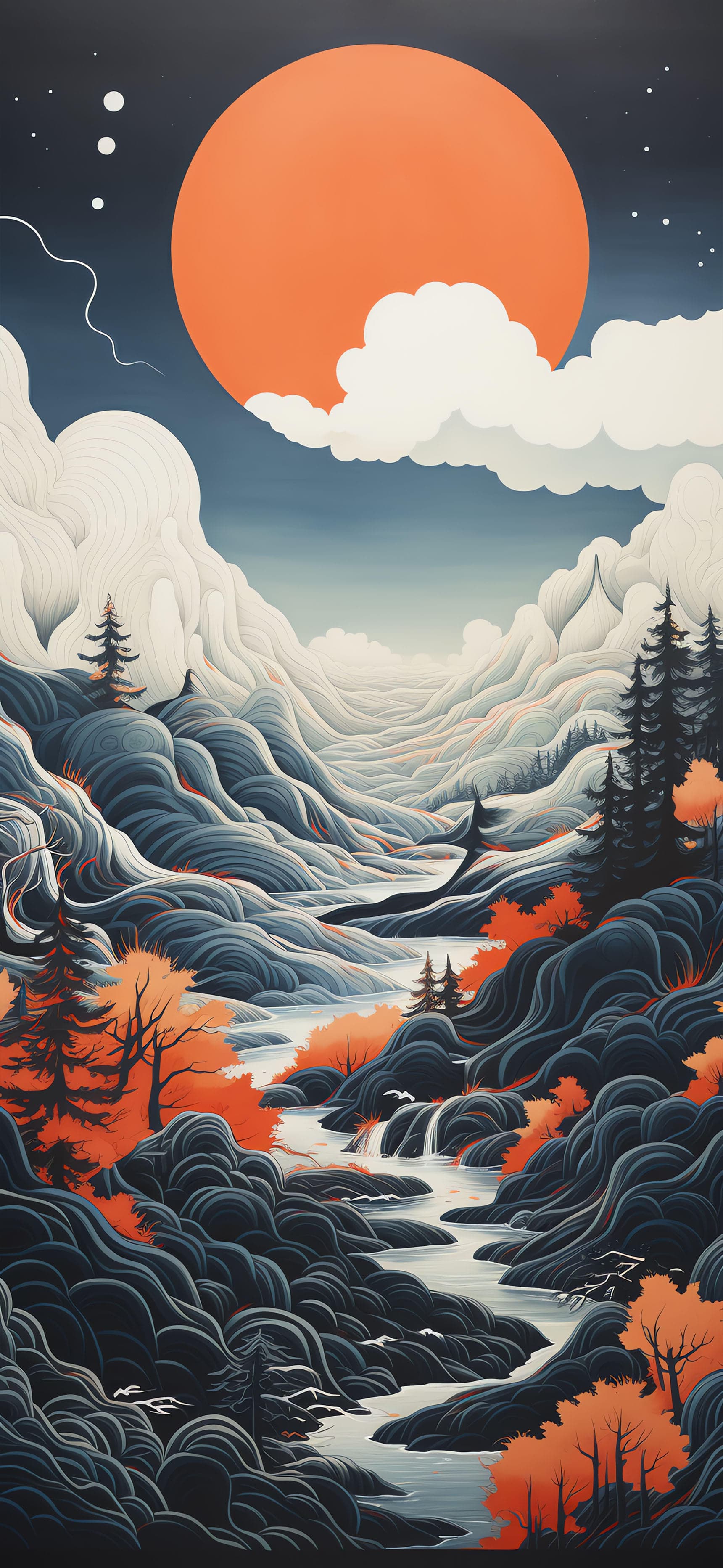 Autumnal River Dream - Pro phone wallpaper
