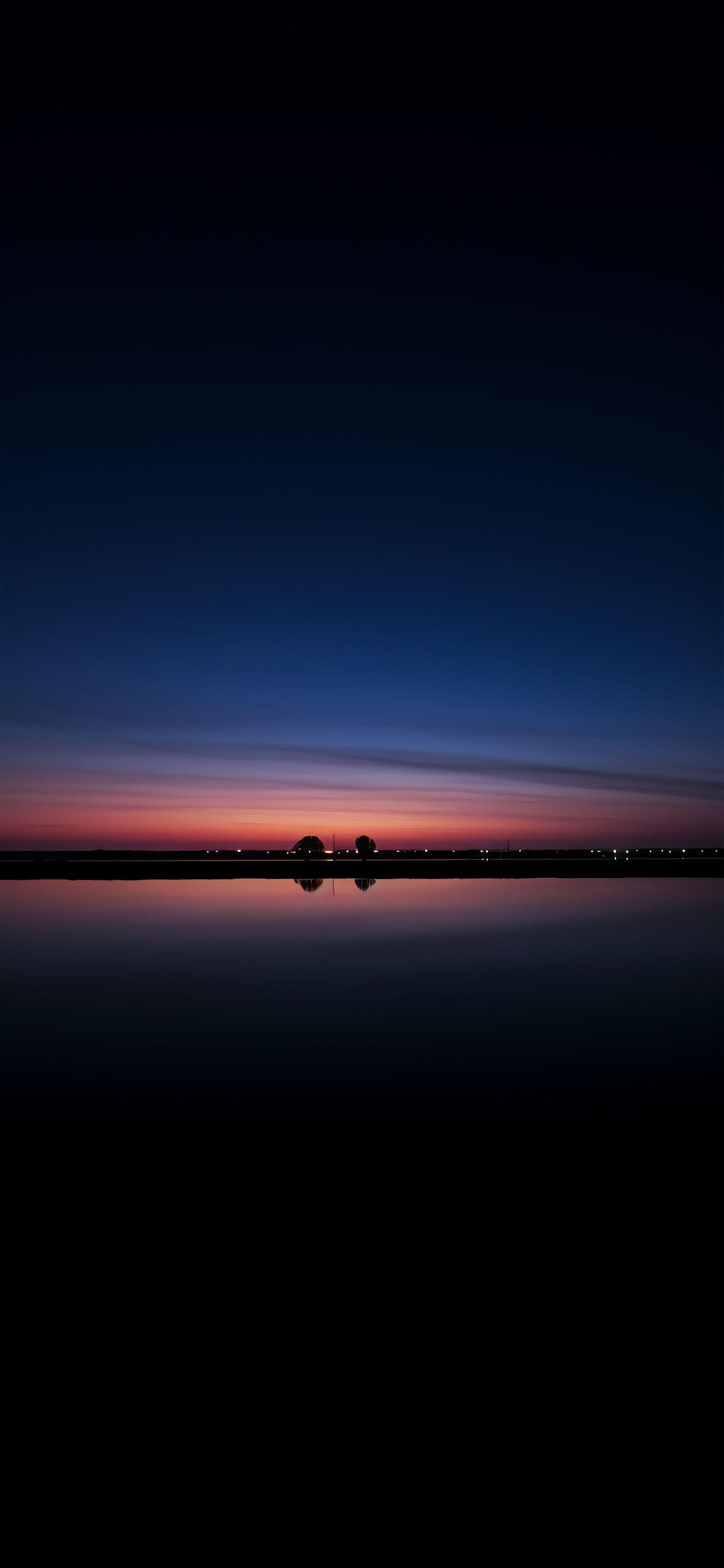 Tranquil Sunset Reflection - Pro phone wallpaper