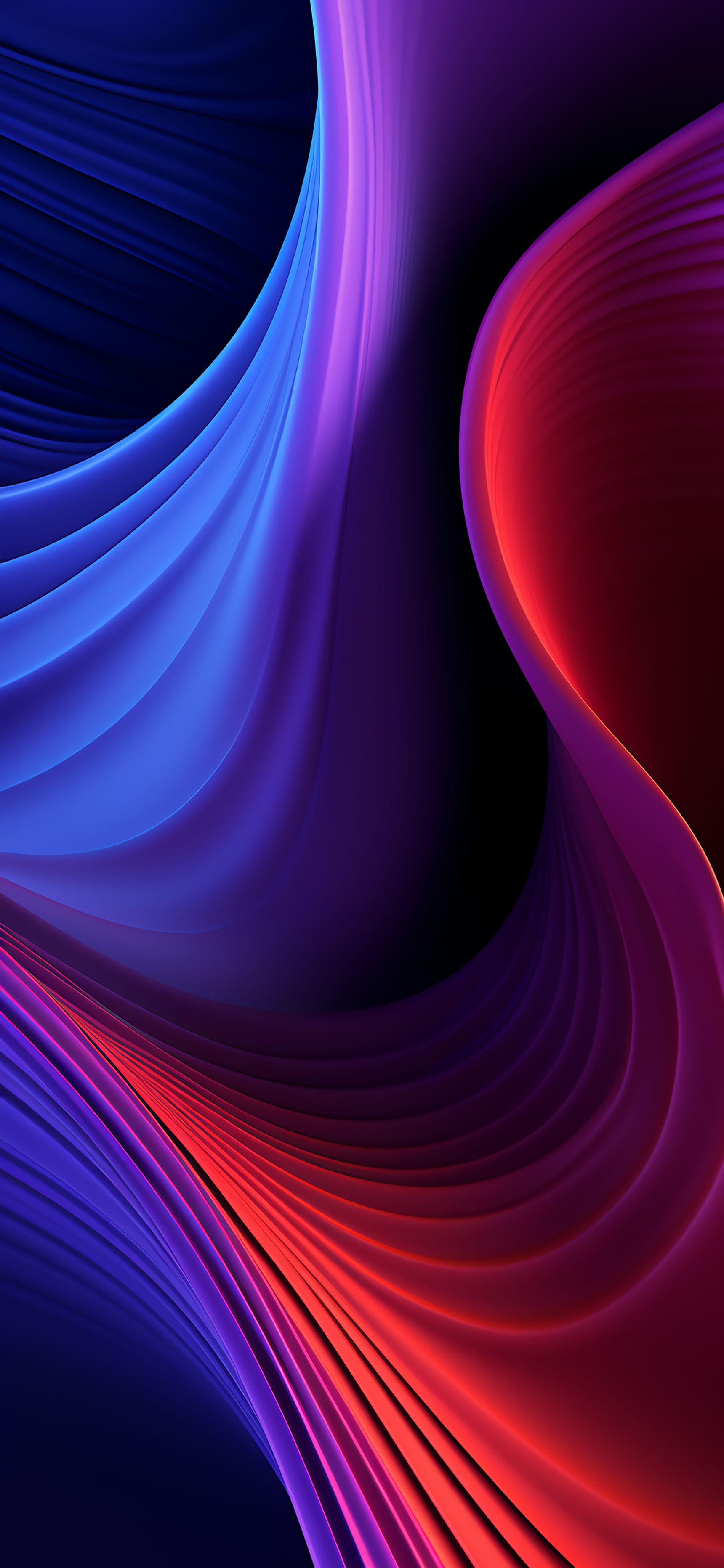 Swirling Color Waves - Pro phone wallpaper