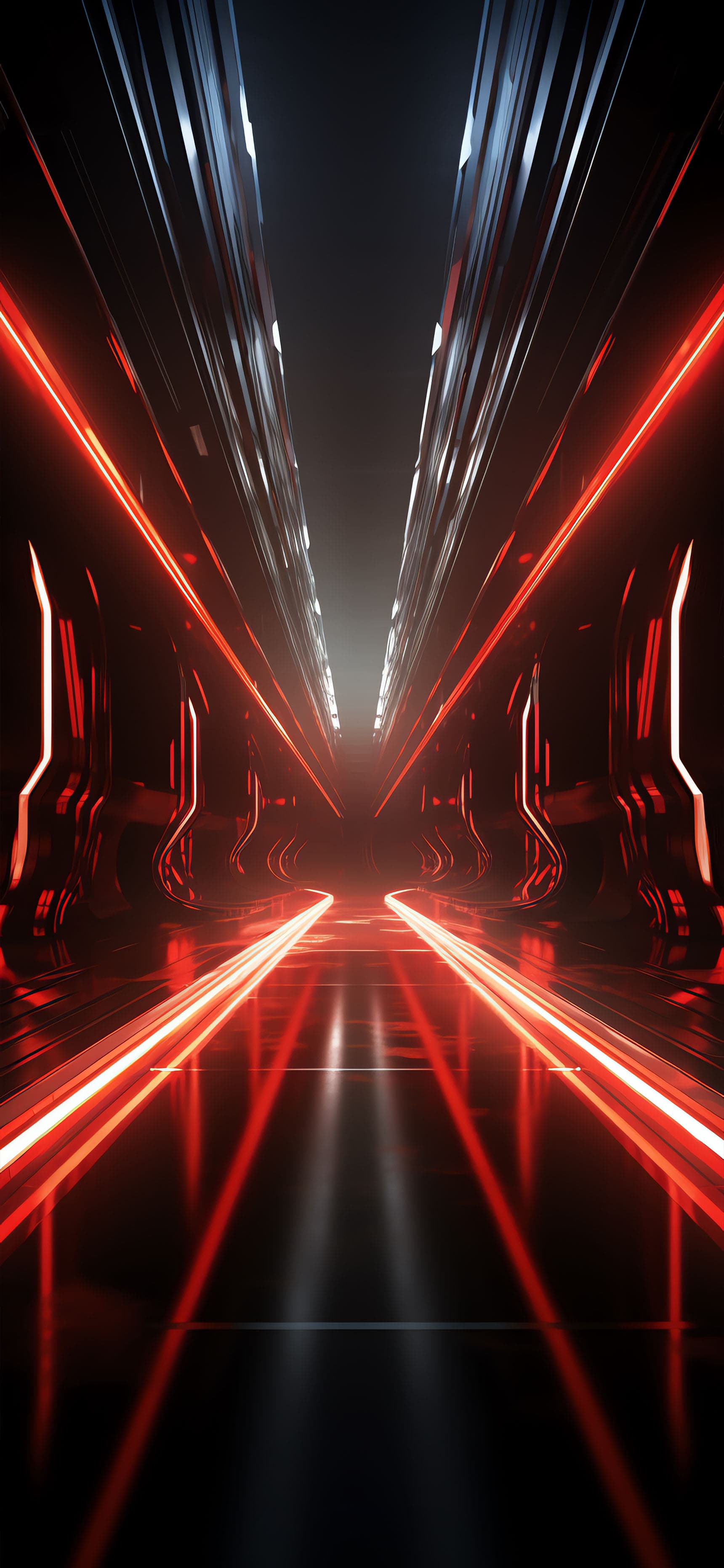 Neon Racing Tunnel - Pro phone wallpaper