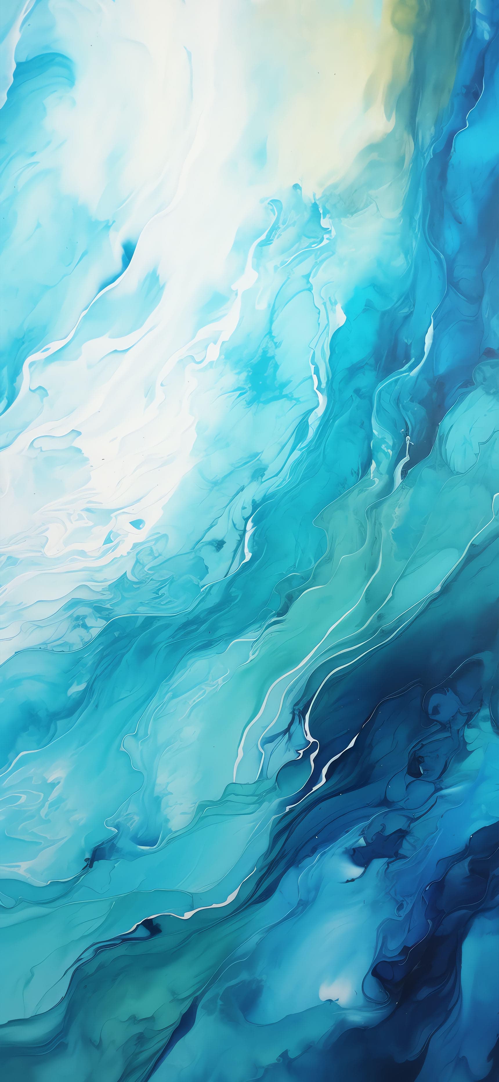 Aqua Fluid Art - Pro phone wallpaper
