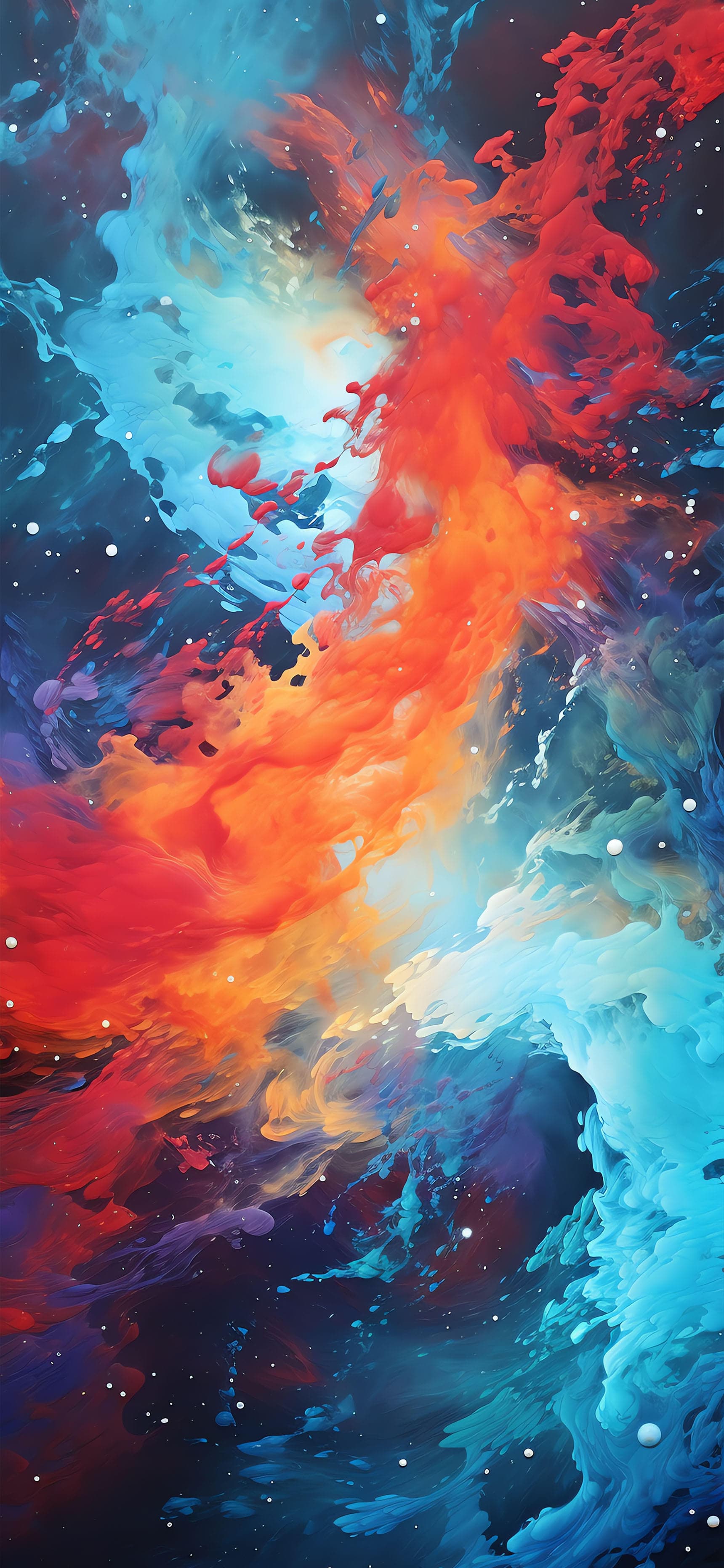 Cosmic Paint Swirls - Pro phone wallpaper