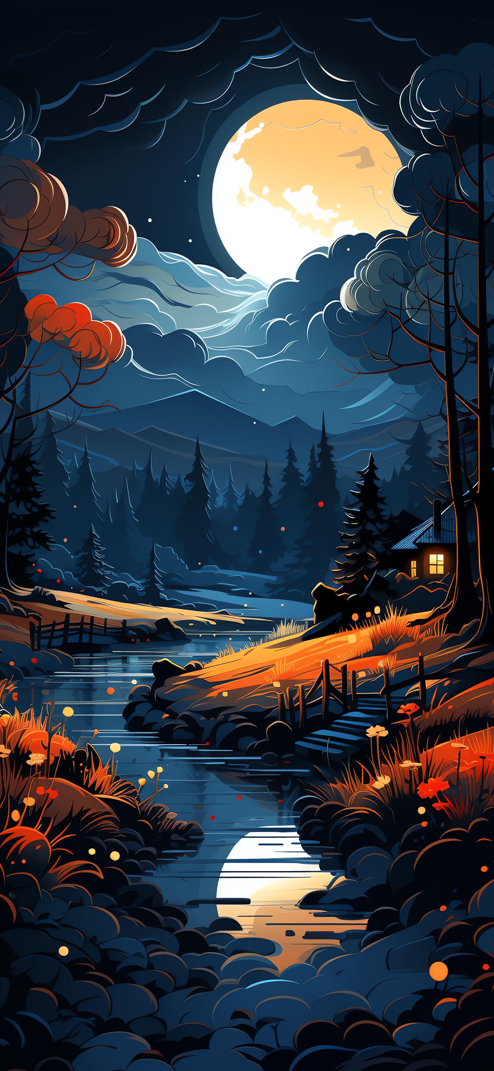 Tranquil Evening Scenery - Pro phone wallpaper