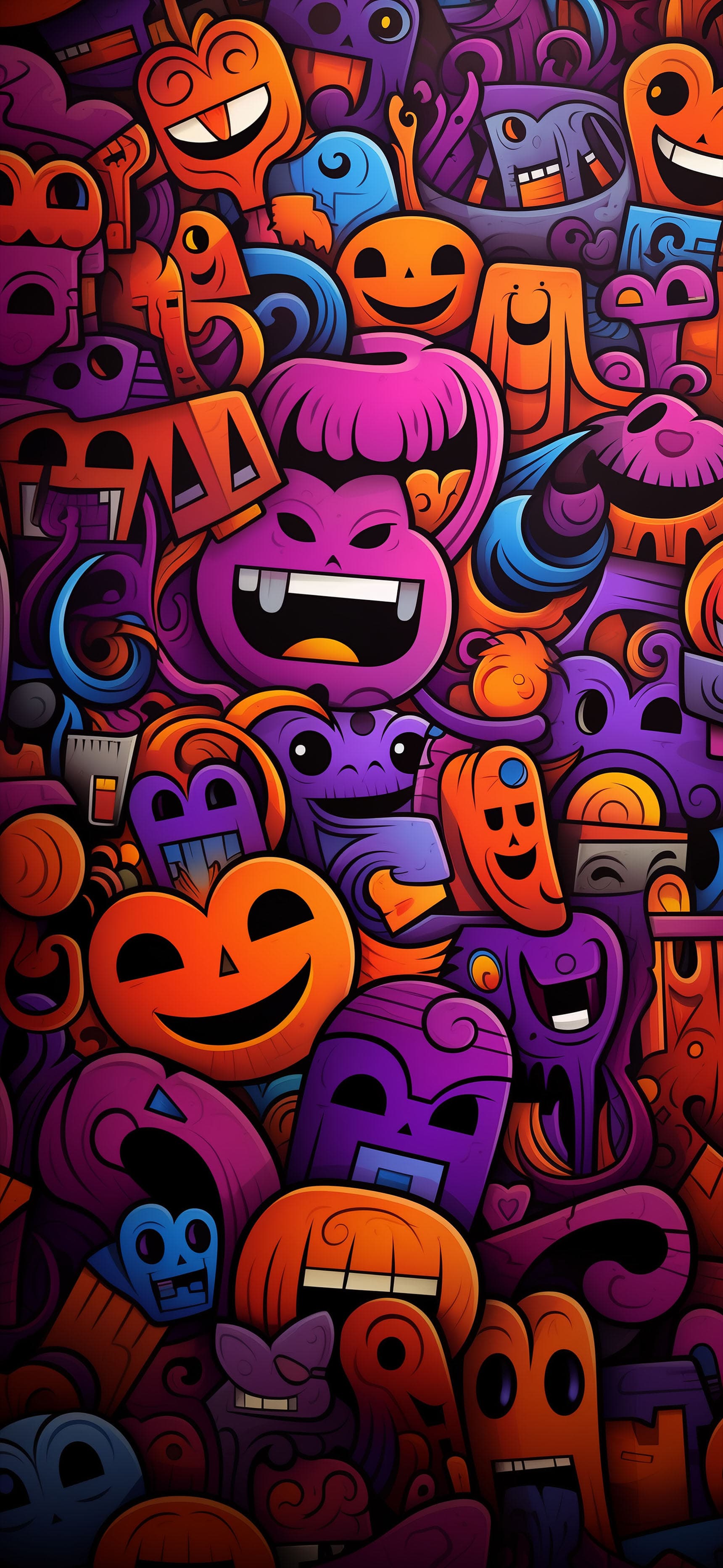 Halloween Doodle Madness - Pro phone wallpaper