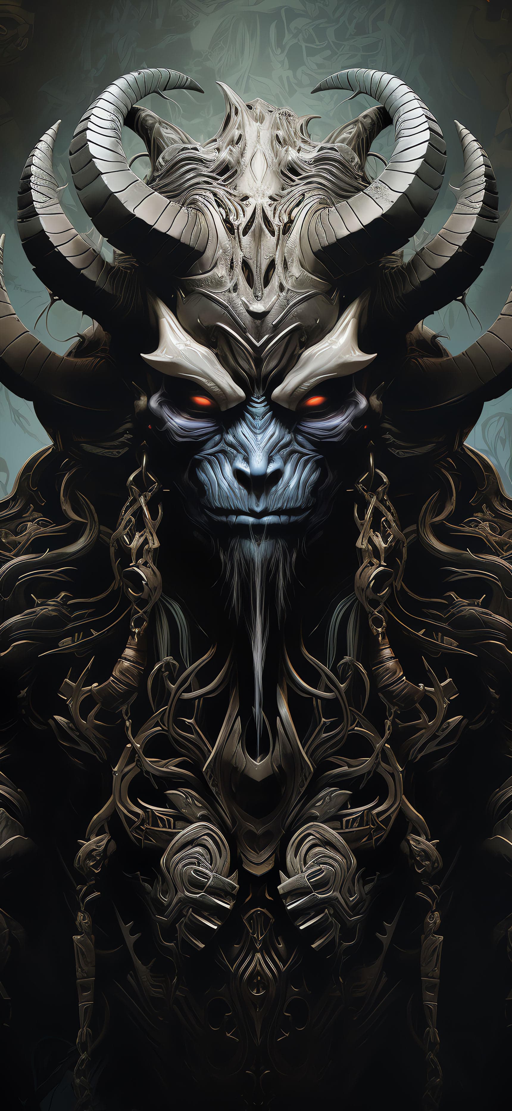 Demonic Horned Figure - Pro phone wallpaper