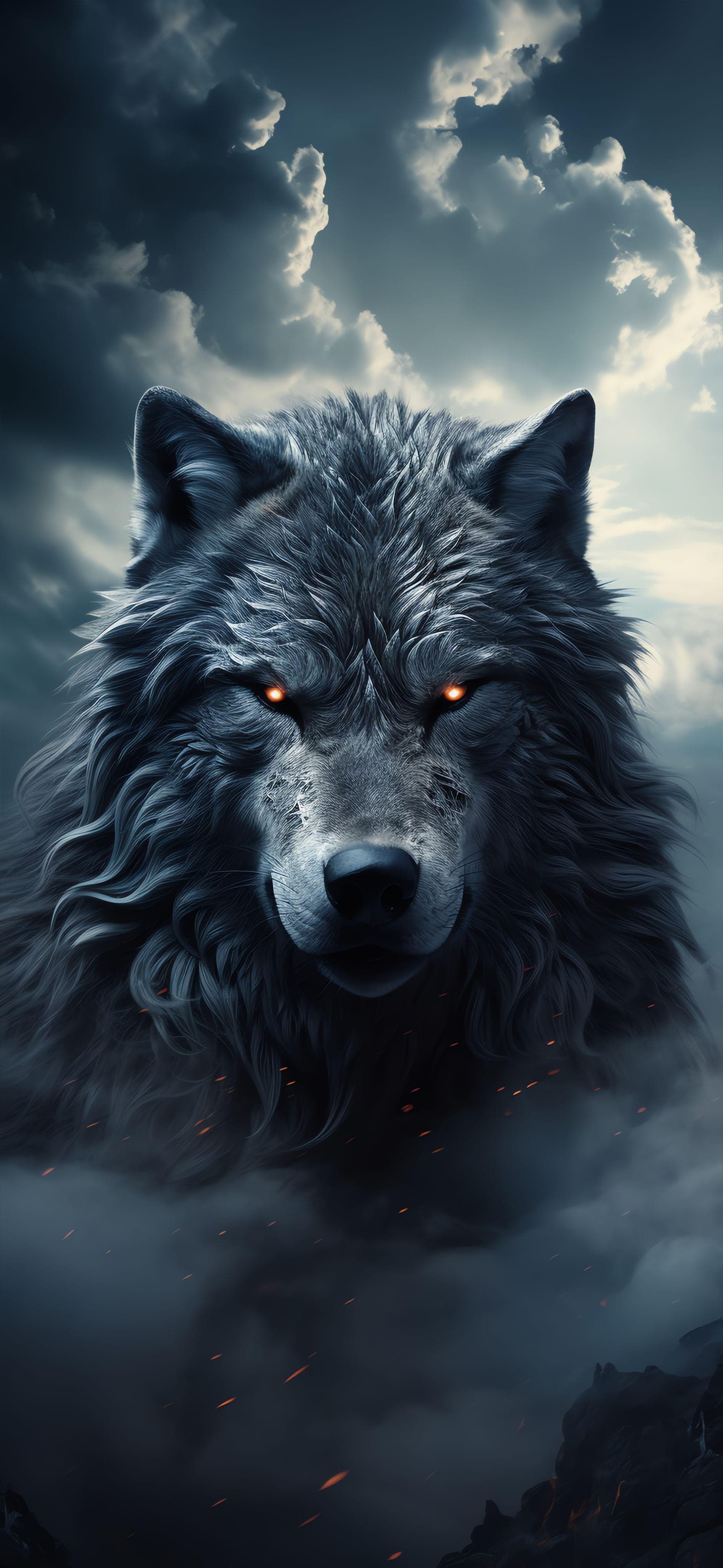 Fierce Wolf Gaze - Pro phone wallpaper