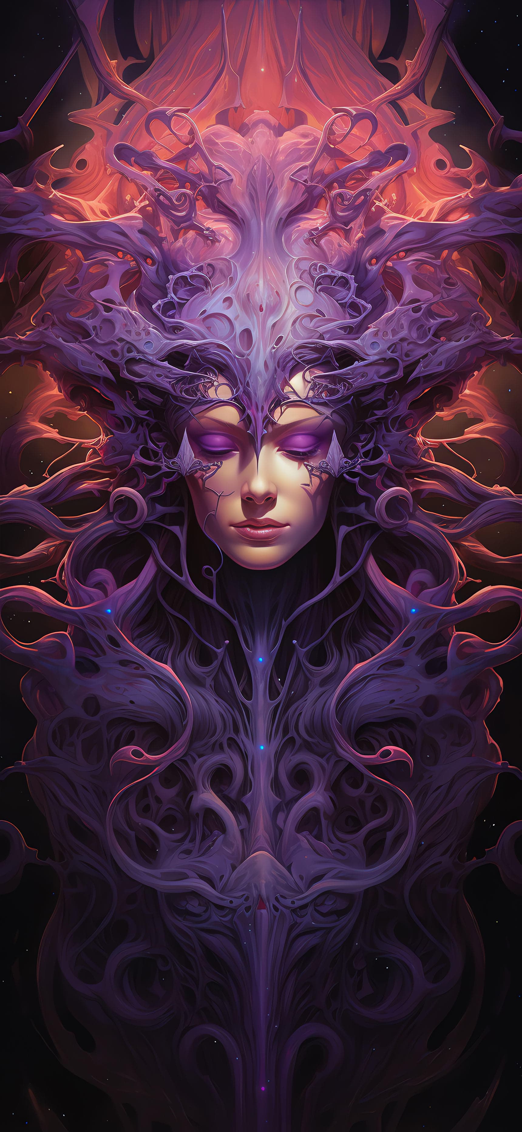 Ornate Purple Being - Pro phone wallpaper