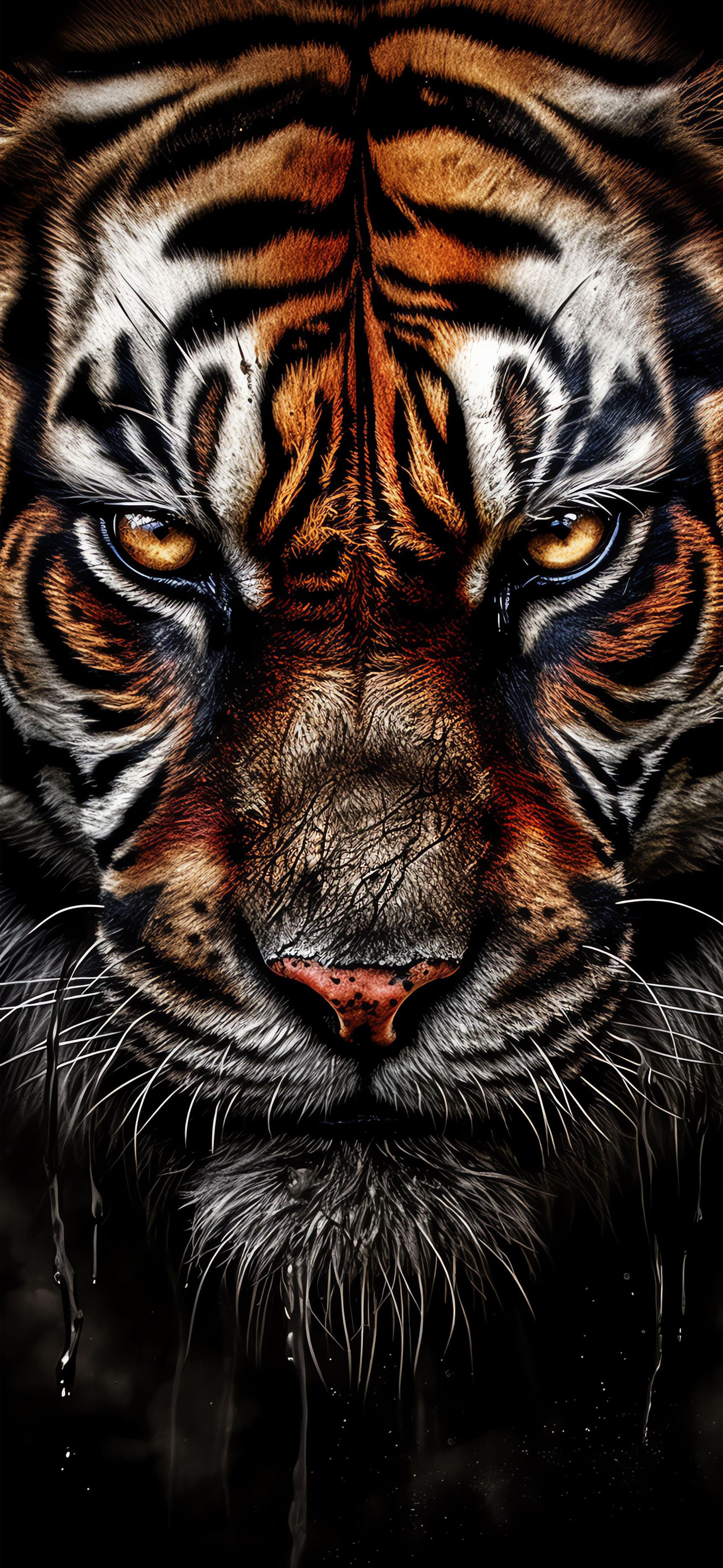 Intense Tiger Gaze - Pro phone wallpaper