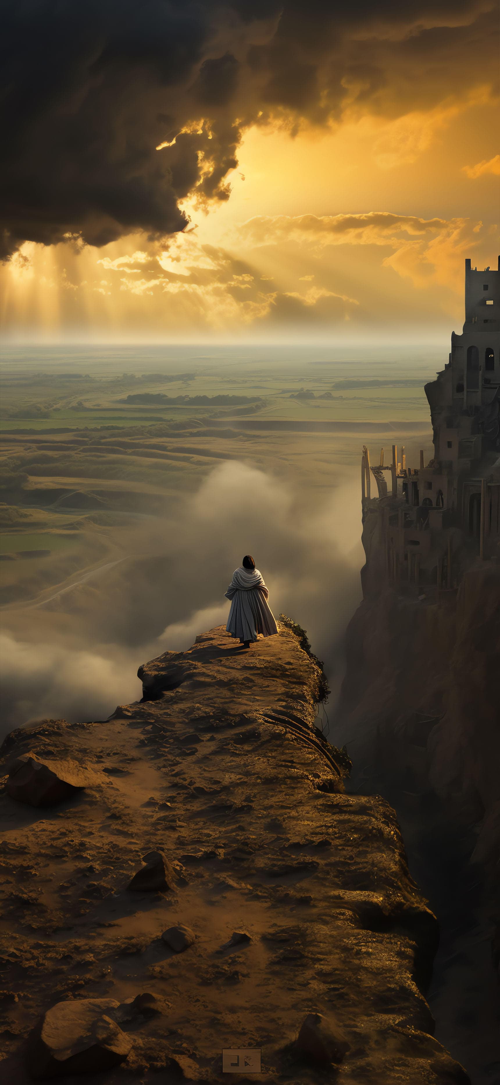 Cliffside Overlook Vista - Pro phone wallpaper