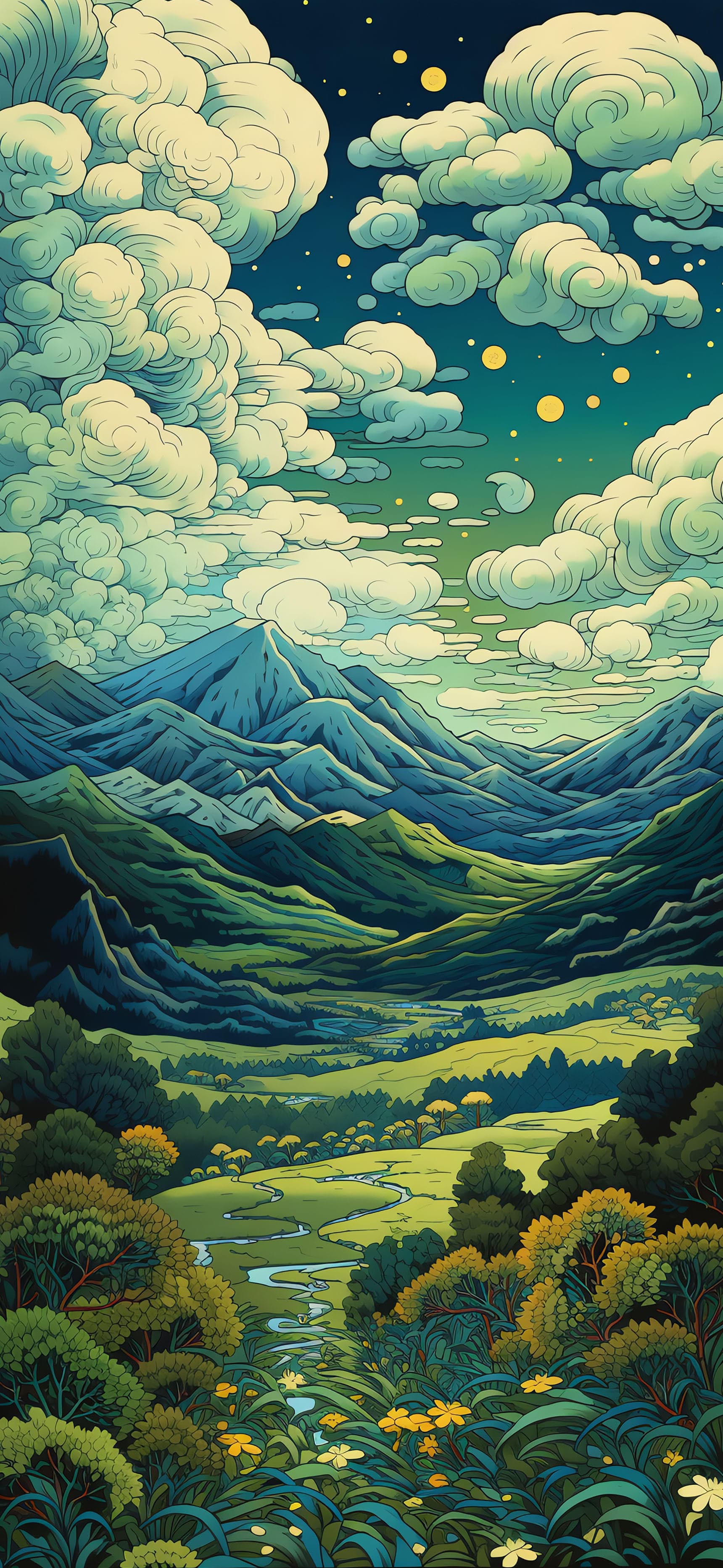 Verdant Valley Vista - Pro phone wallpaper