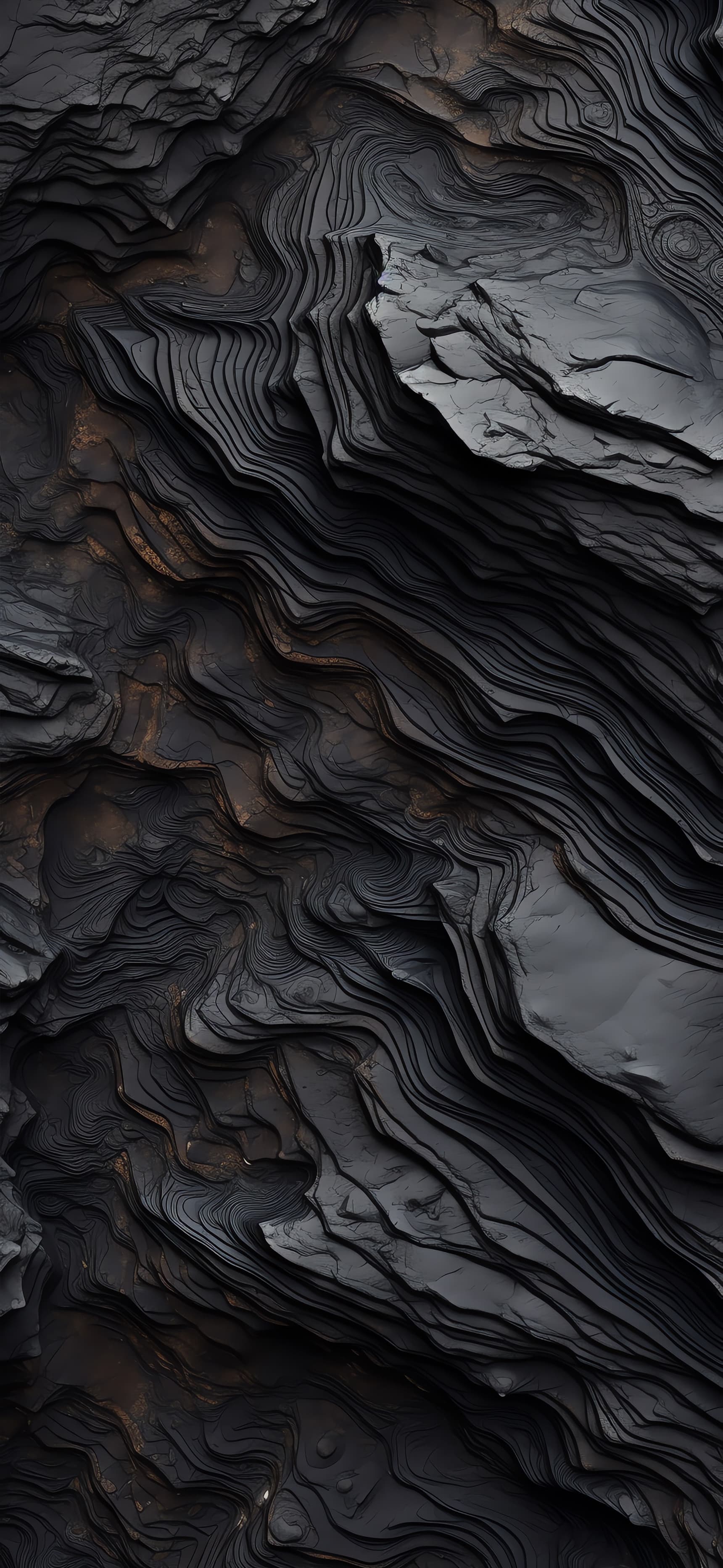 Dark Rock Layers - Pro phone wallpaper