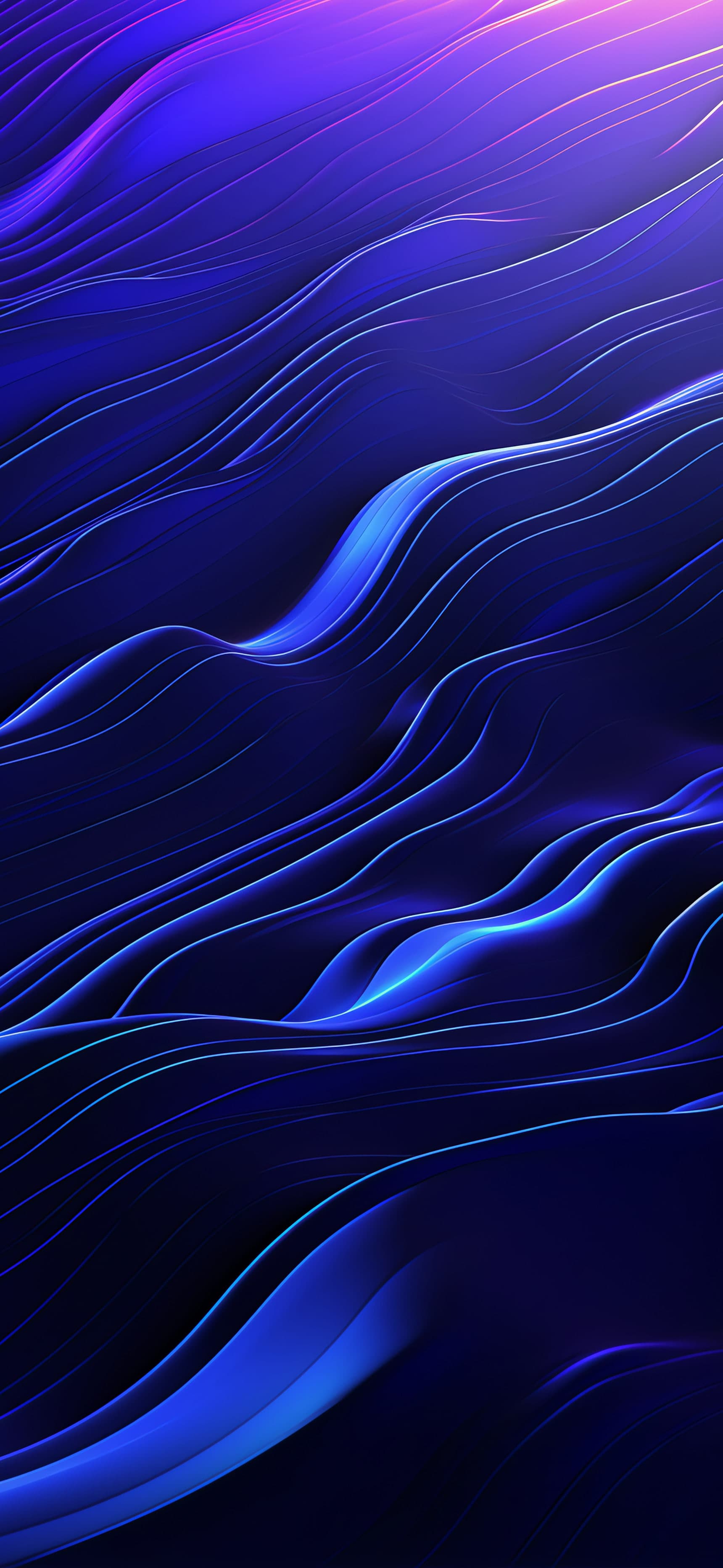 Abstract Blue Waves - Pro phone wallpaper