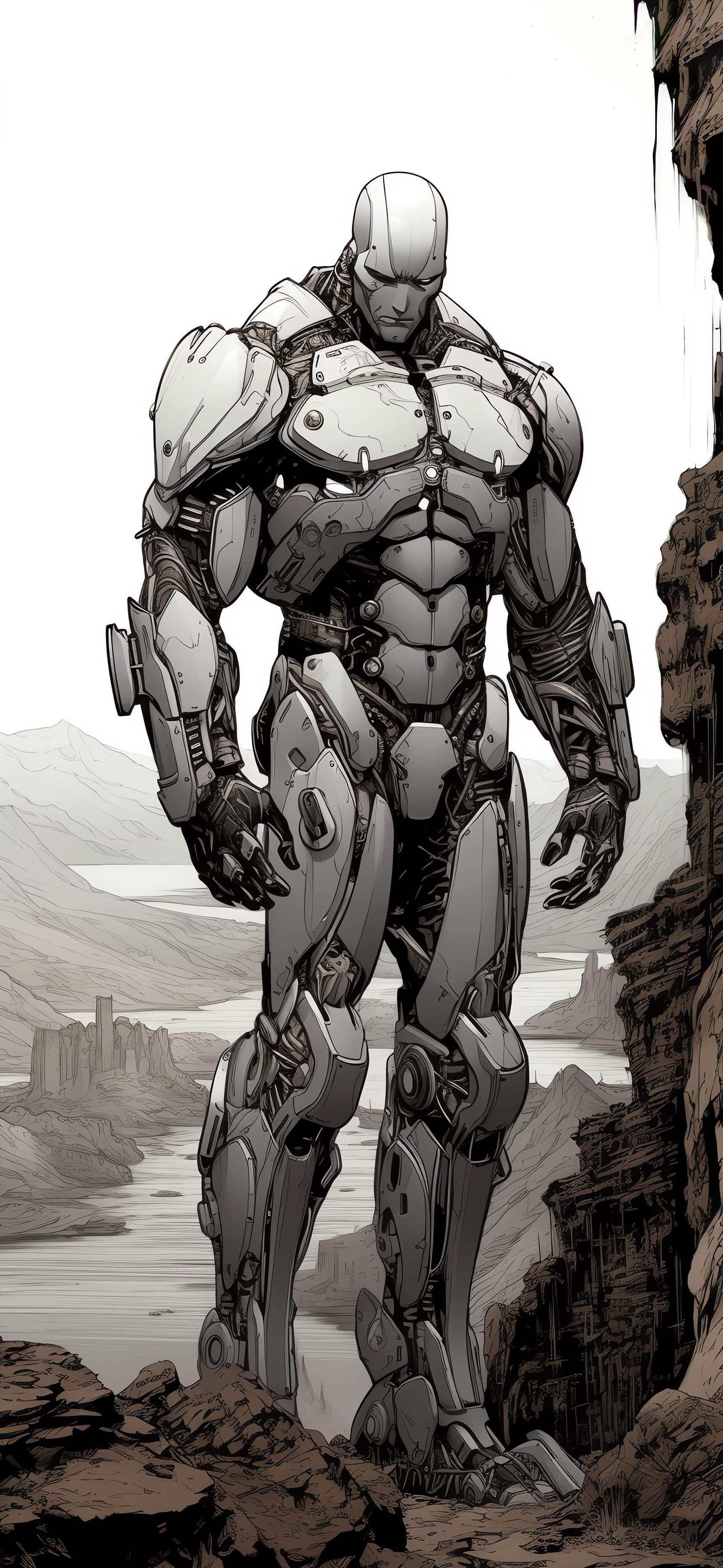 Armored Robot Warrior - Pro phone wallpaper