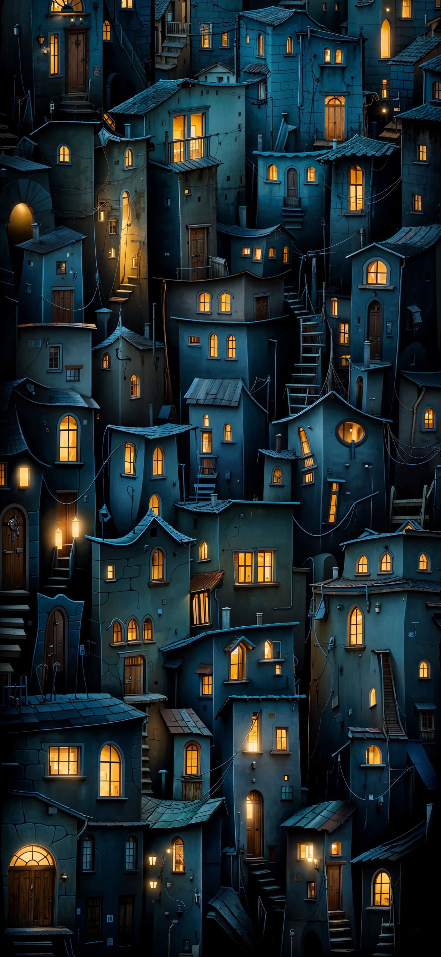Twilight Townscape - Pro phone wallpaper
