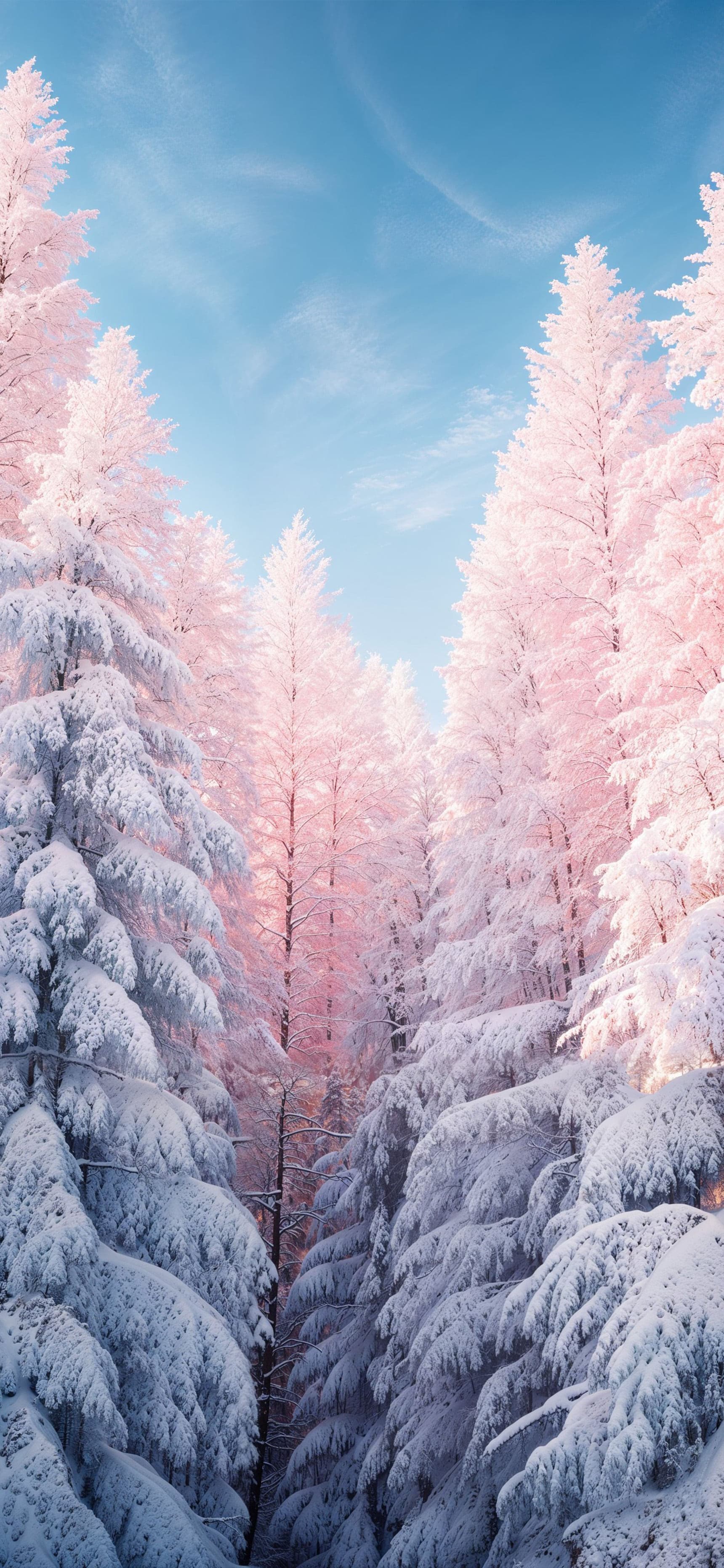 Winter Forest Blush - Pro phone wallpaper