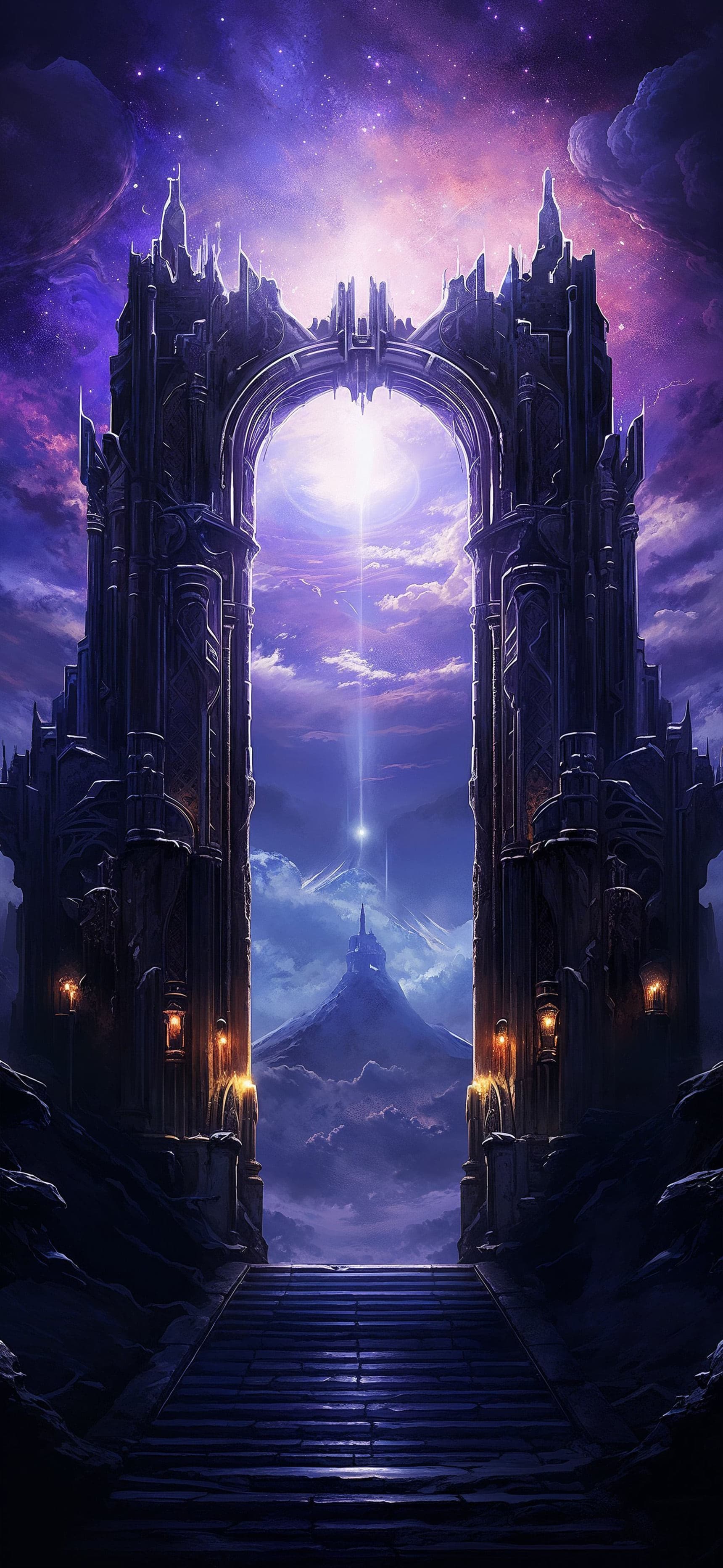 Mystical Purple Gateway - Pro phone wallpaper
