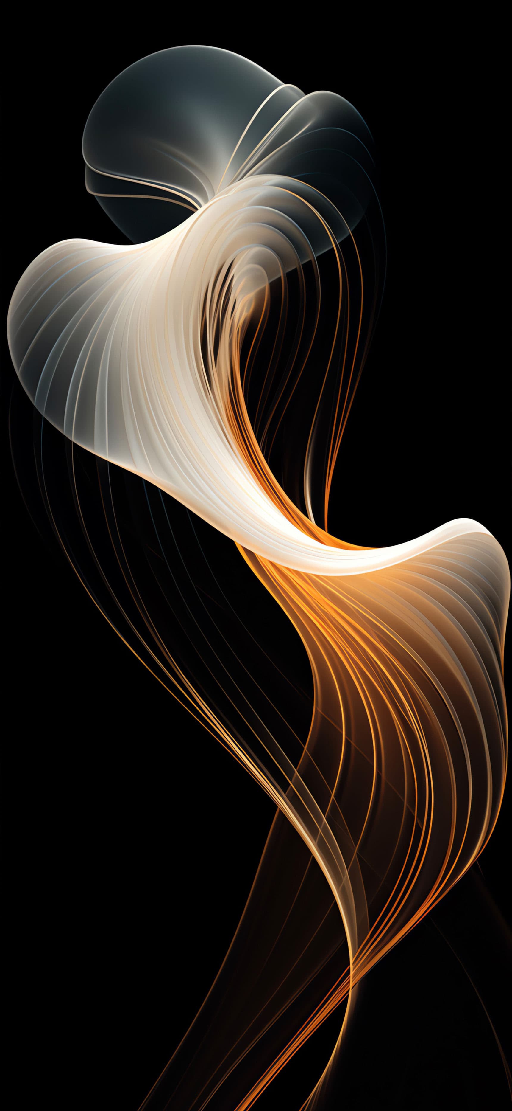 Abstract Golden Flow - Pro phone wallpaper