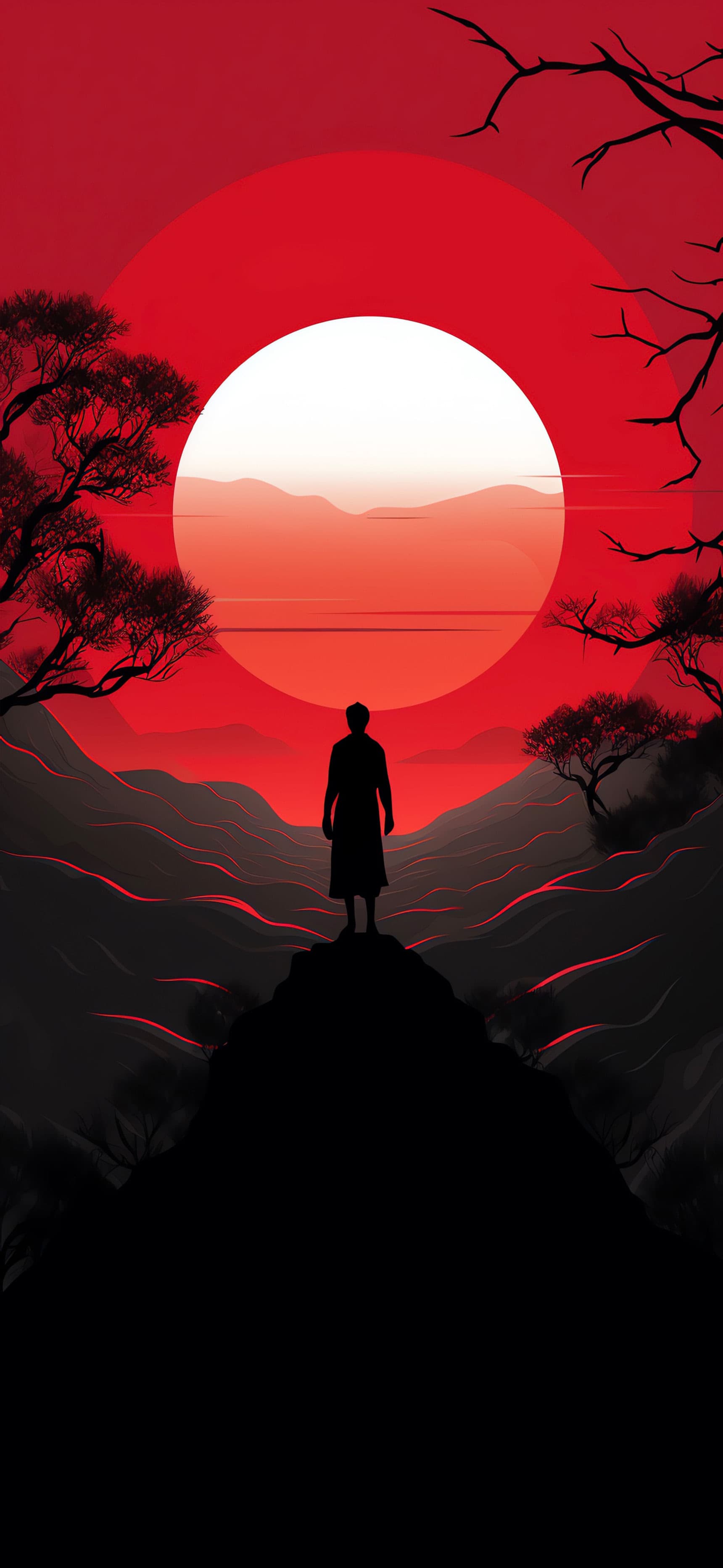 Red Silhouette - Pro phone wallpaper