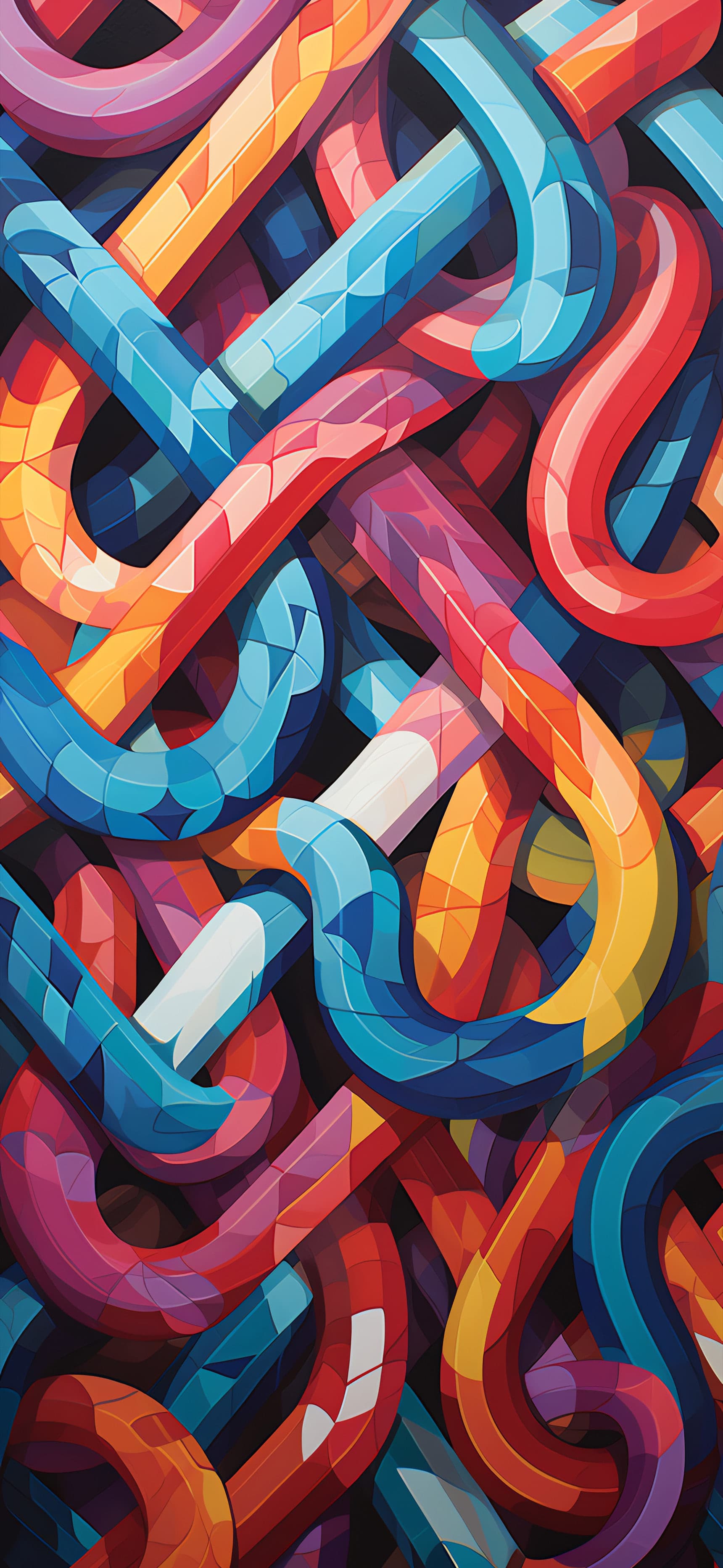 Intertwined Tubes - Pro phone wallpaper