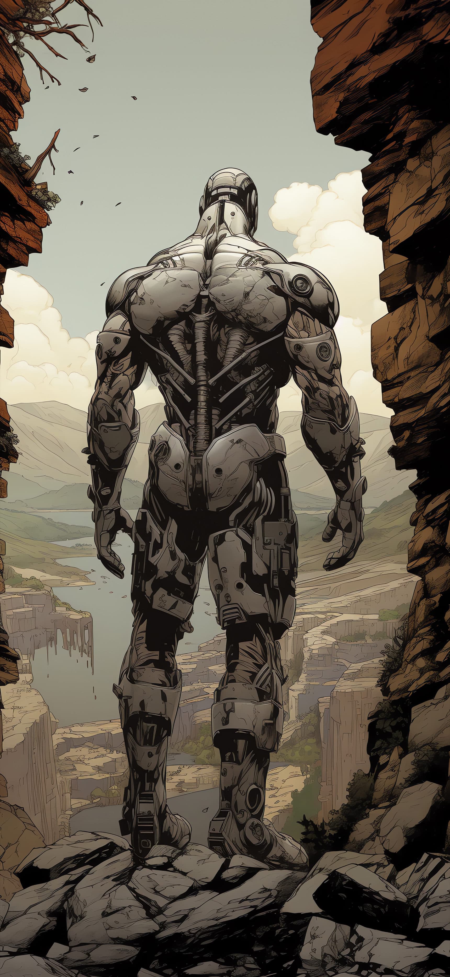 Robot Canyon Vista - Pro phone wallpaper