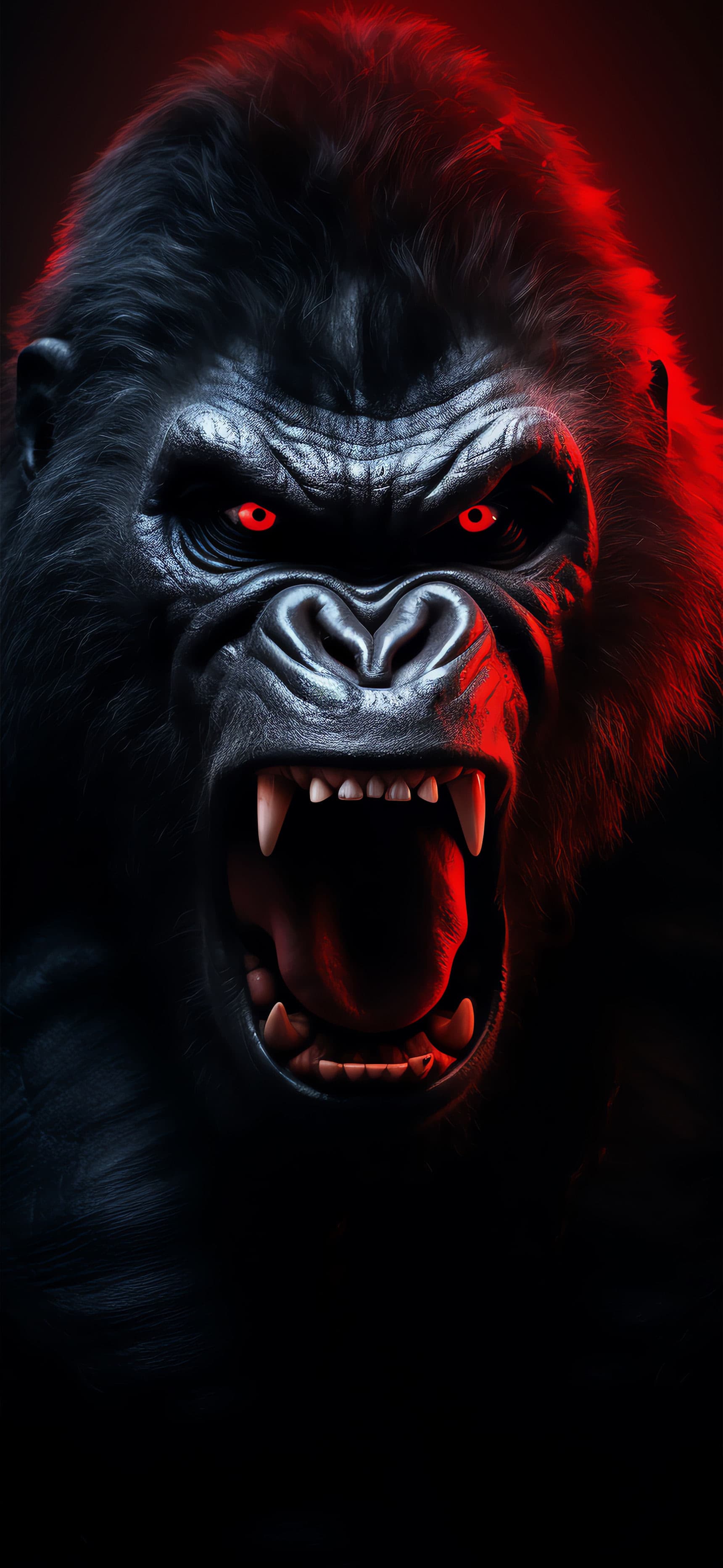 Angry Gorilla Portrait - Pro phone wallpaper