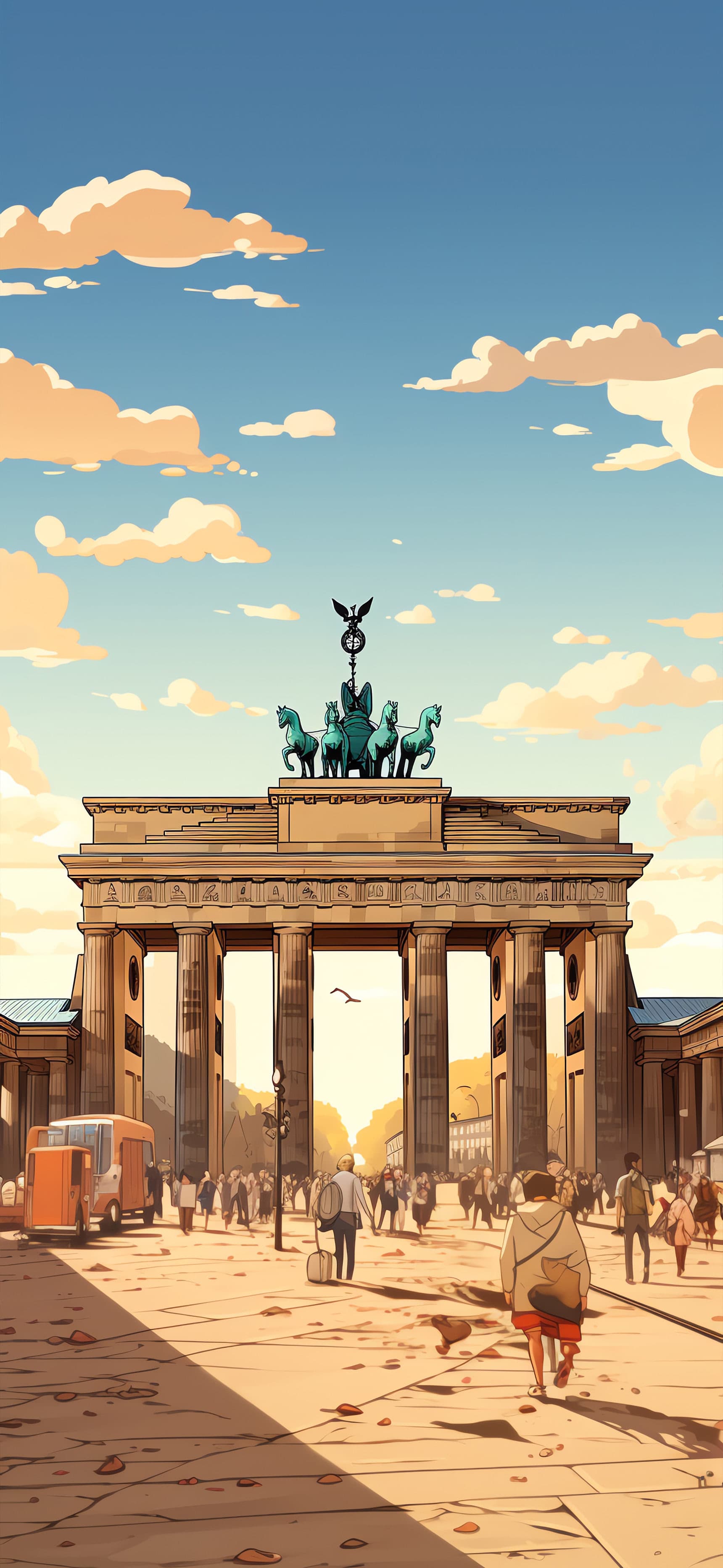 Brandenburg Gate View - Pro phone wallpaper