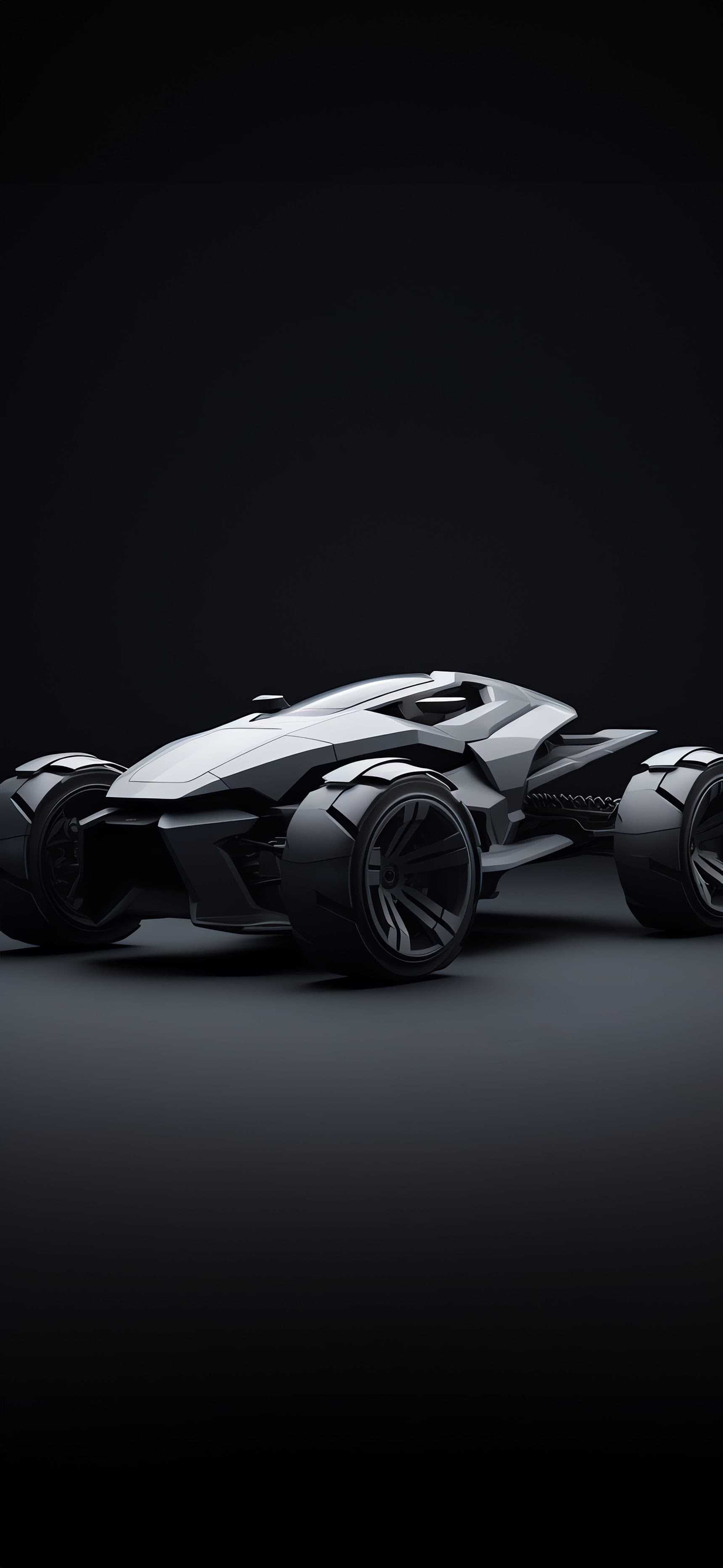 Futuristic Black Racer - Pro phone wallpaper