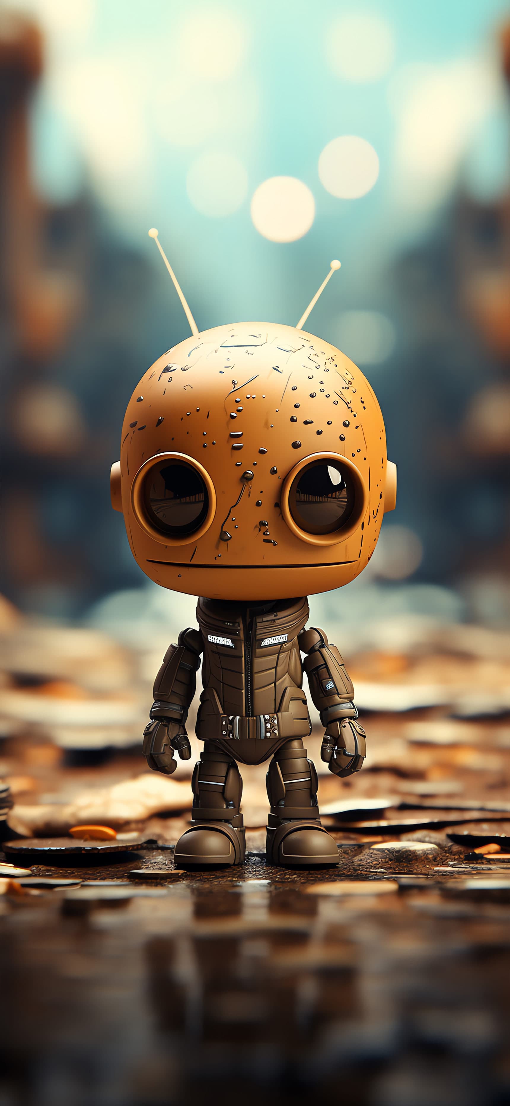 Rusty Robot Buddy - Pro phone wallpaper