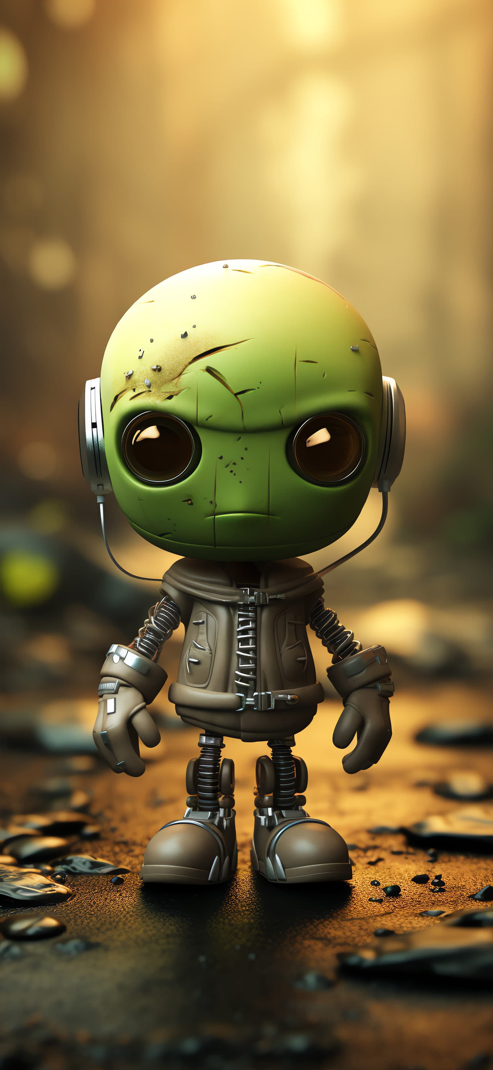 Green Alien Friend - Pro phone wallpaper