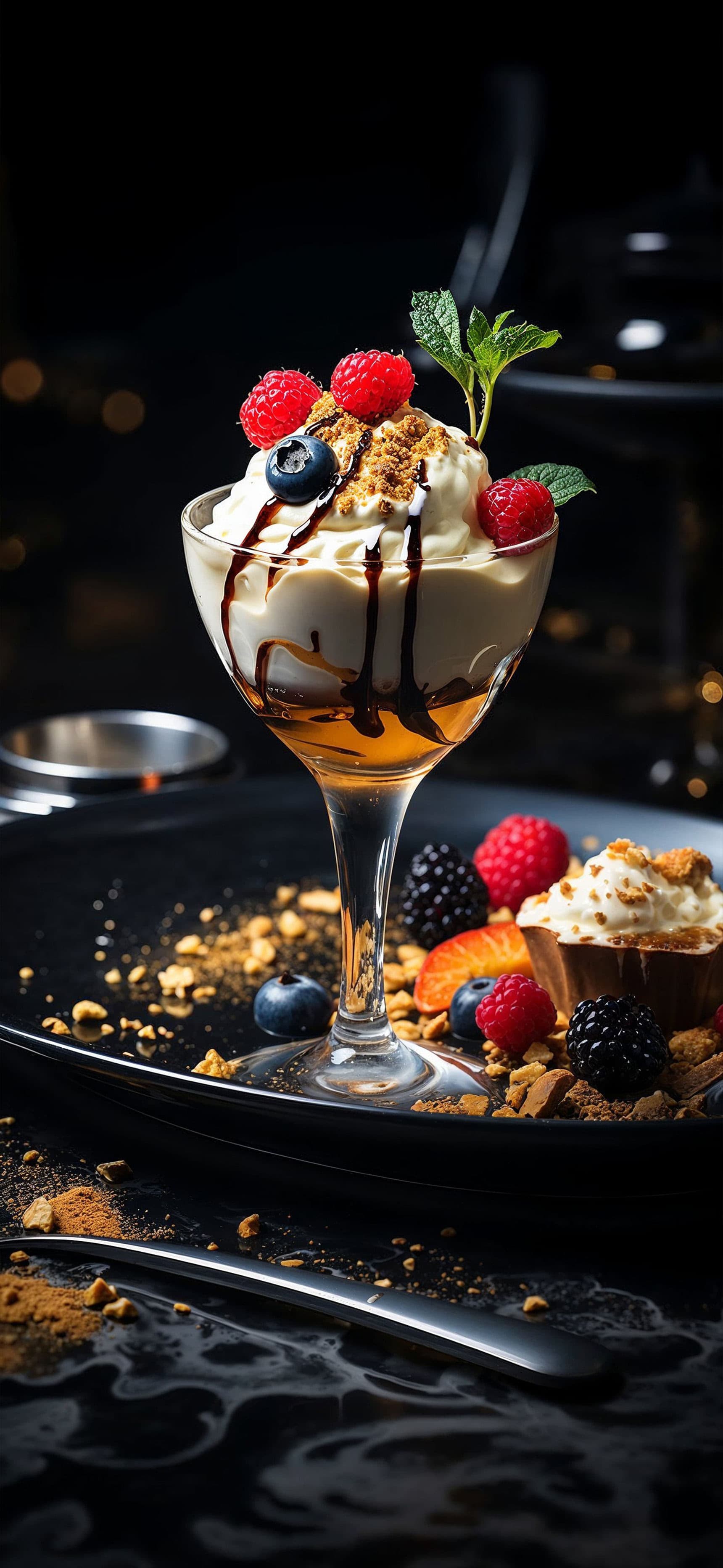 Fruity Dessert Glass - Pro phone wallpaper